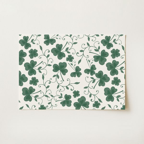 Shamrock Motif Print