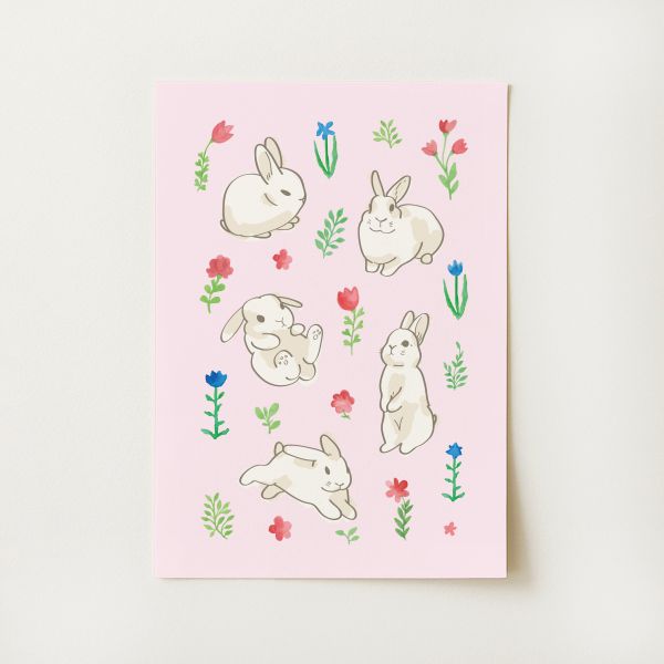 Cute Bunnies Print