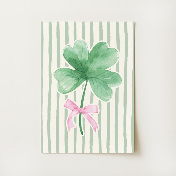 Striped Shamrock Print