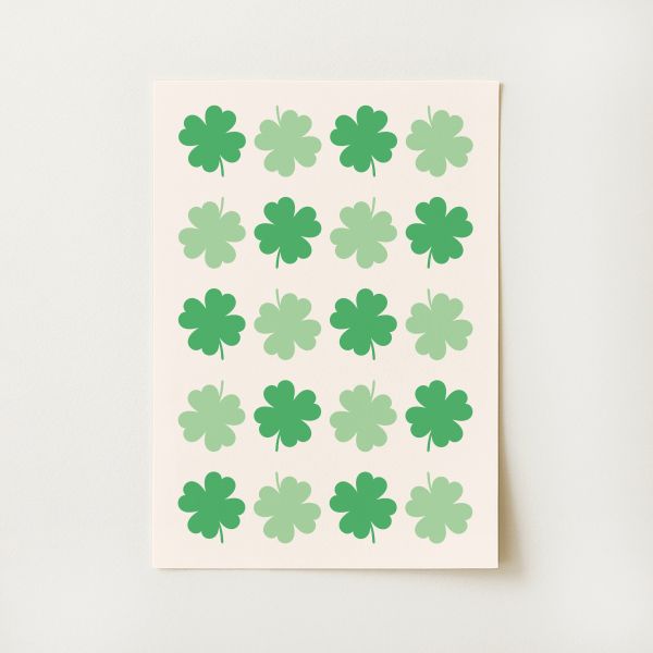 Irish Shamrocks Print