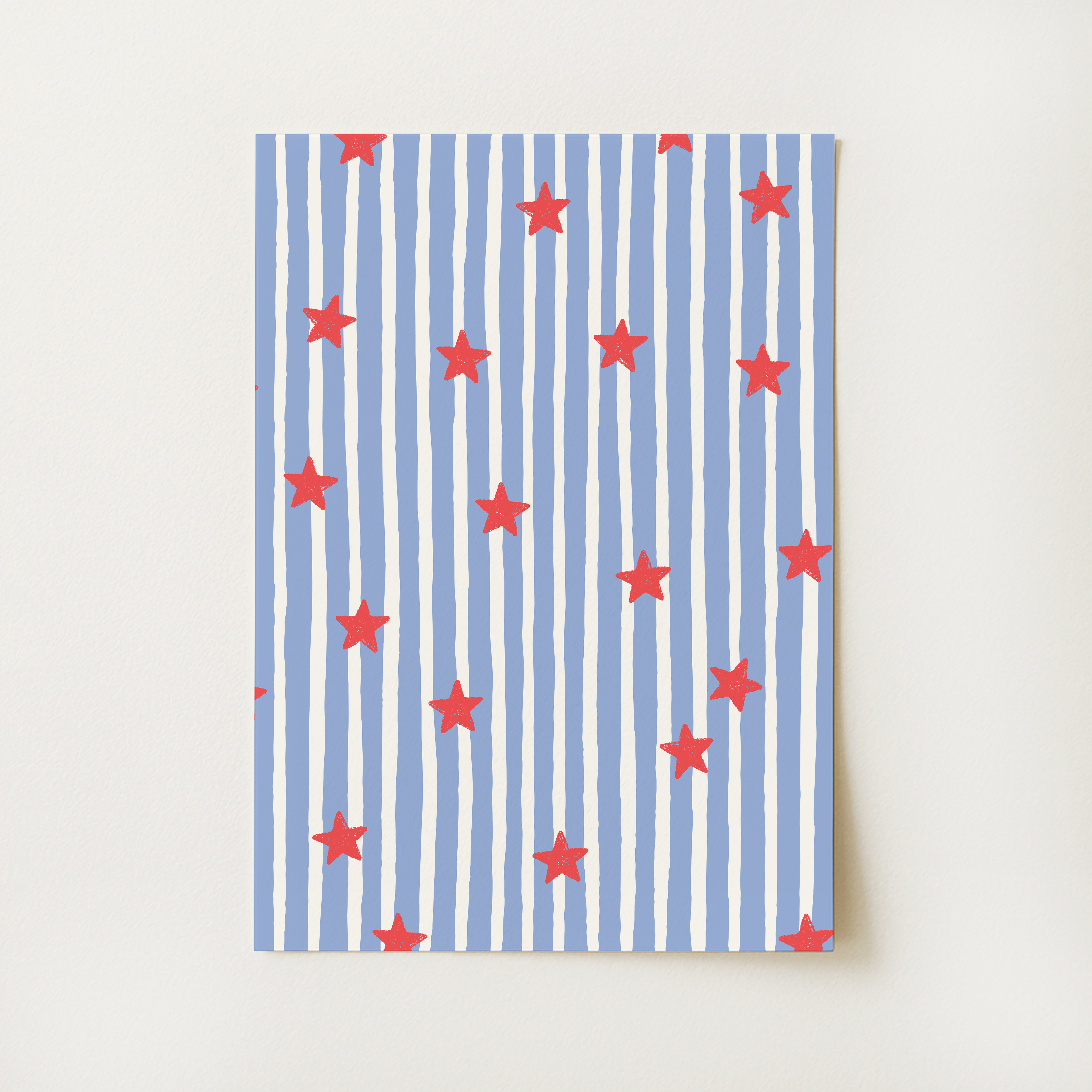 Little Stars Striped Print