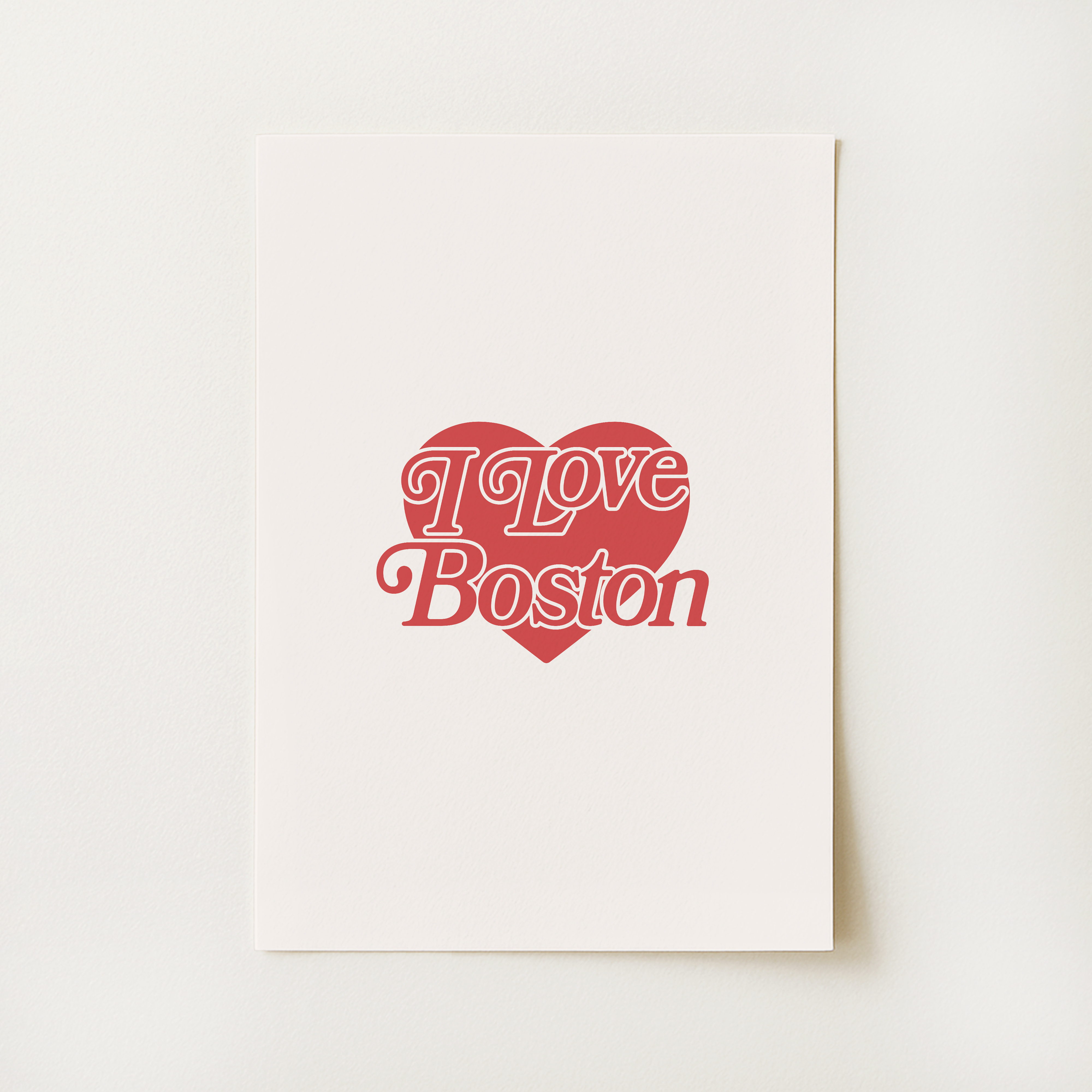 I Love Boston Print