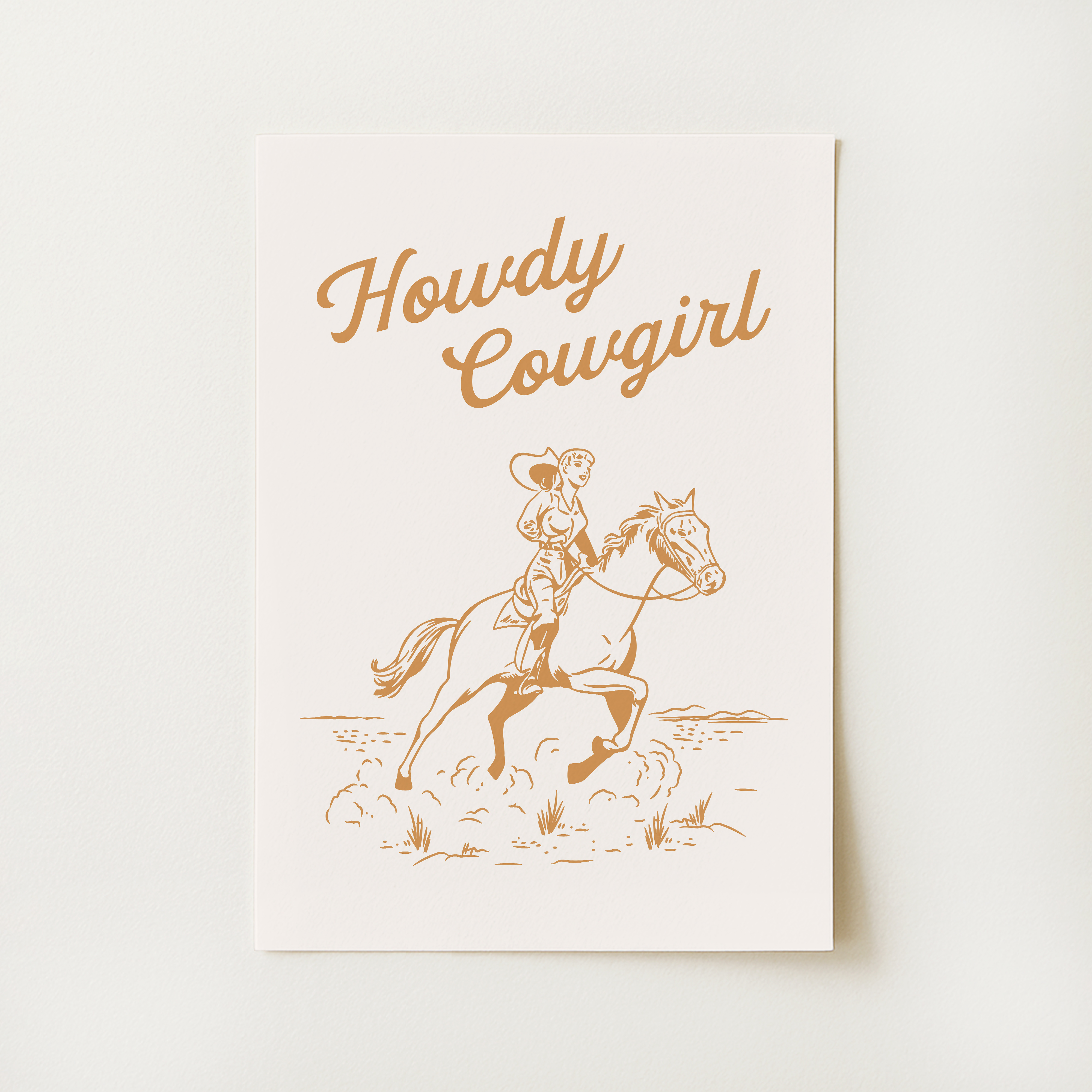 Howdy Cowgirl Print