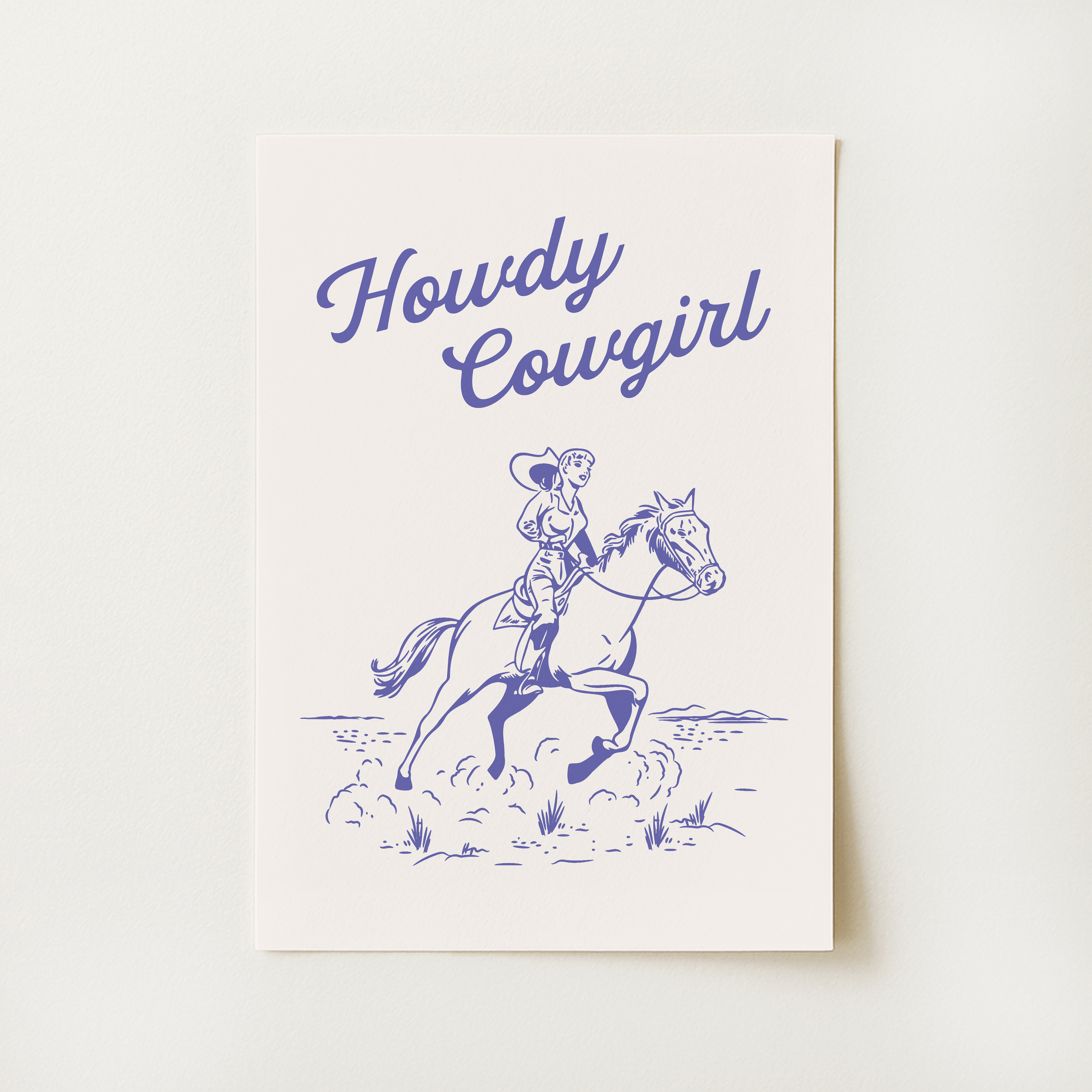 Howdy Cowgirl Print
