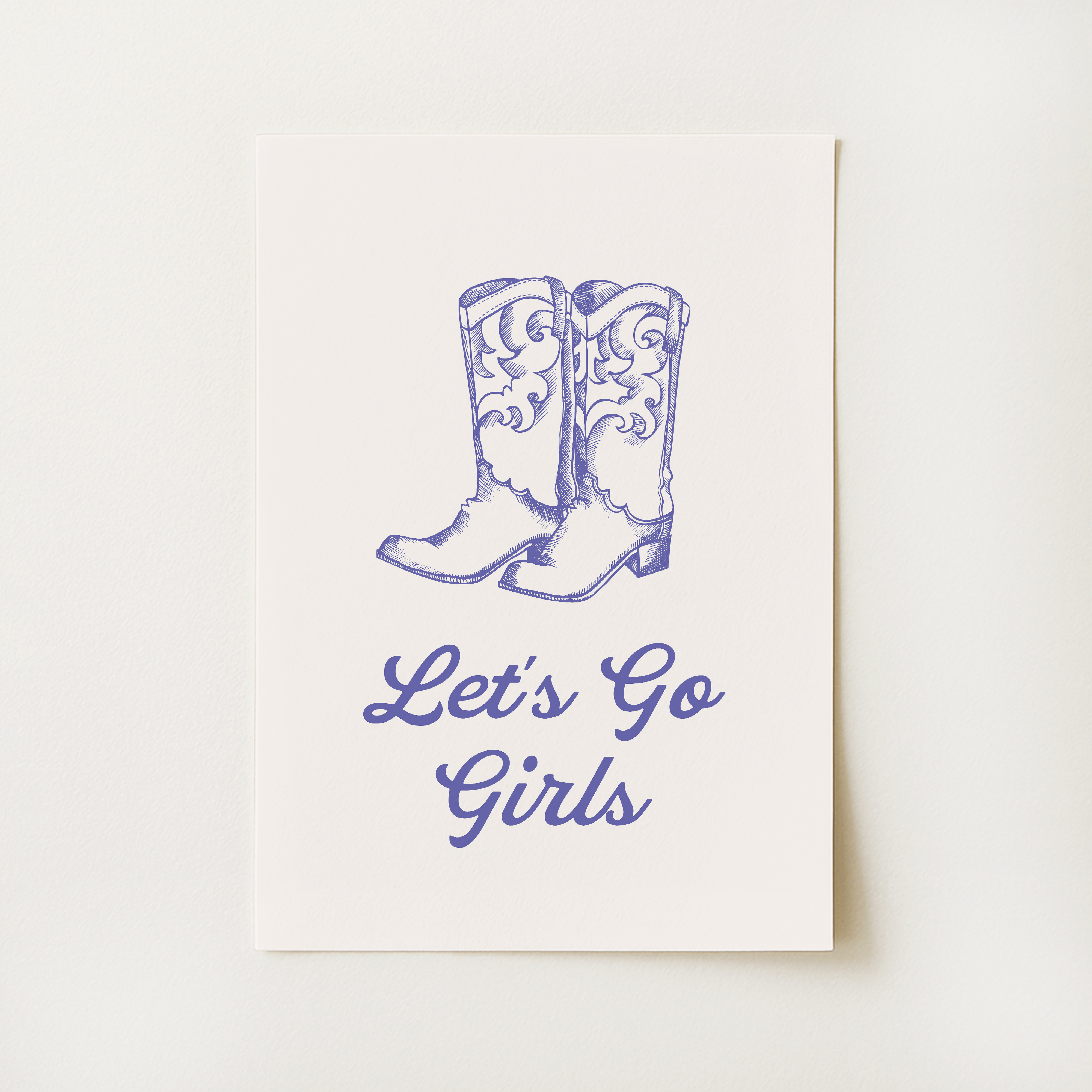 Cowgirl Boots Print