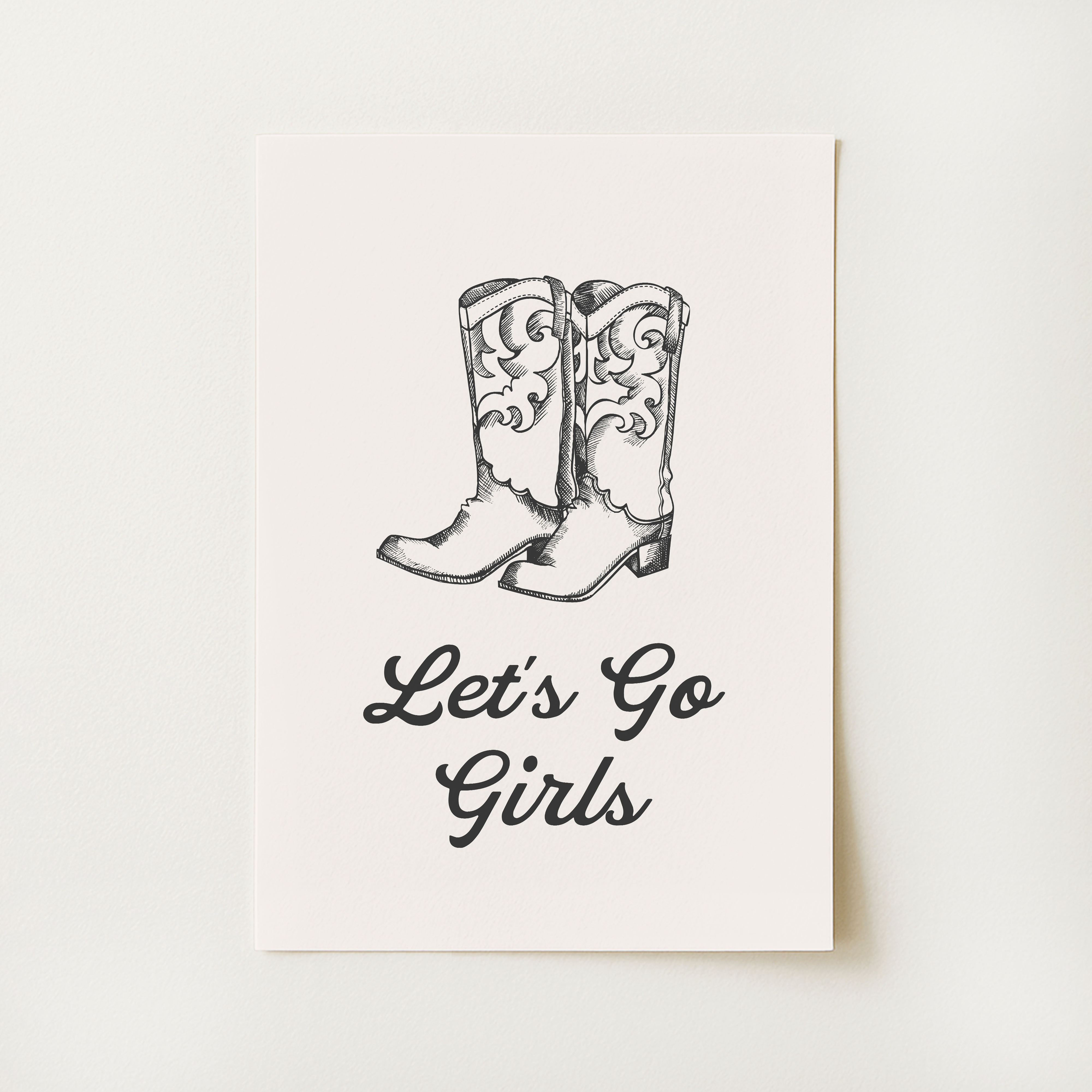 Cowgirl Boots Print