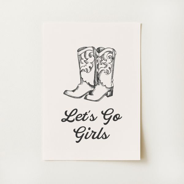 Cowgirl Boots Print