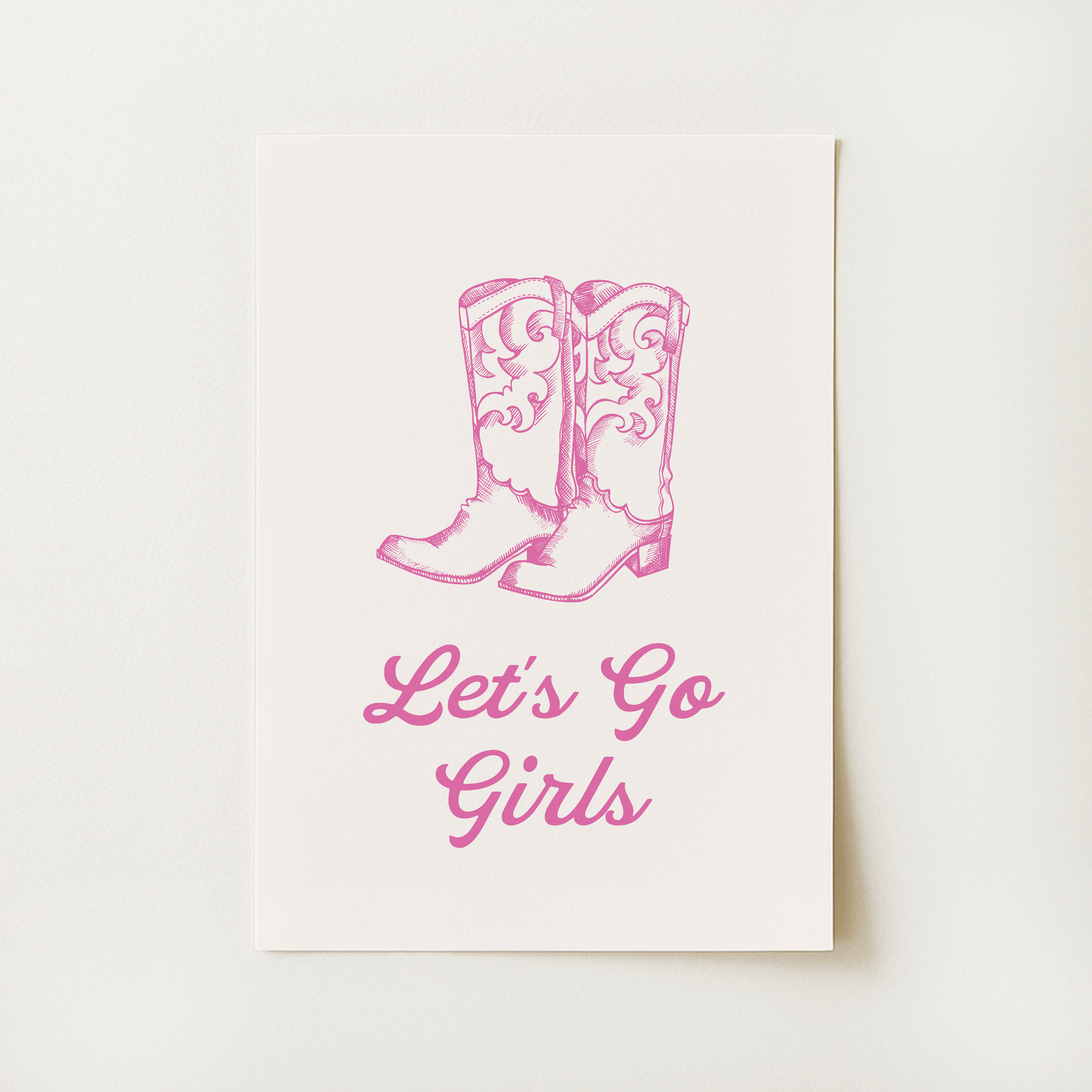 Cowgirl Boots Print