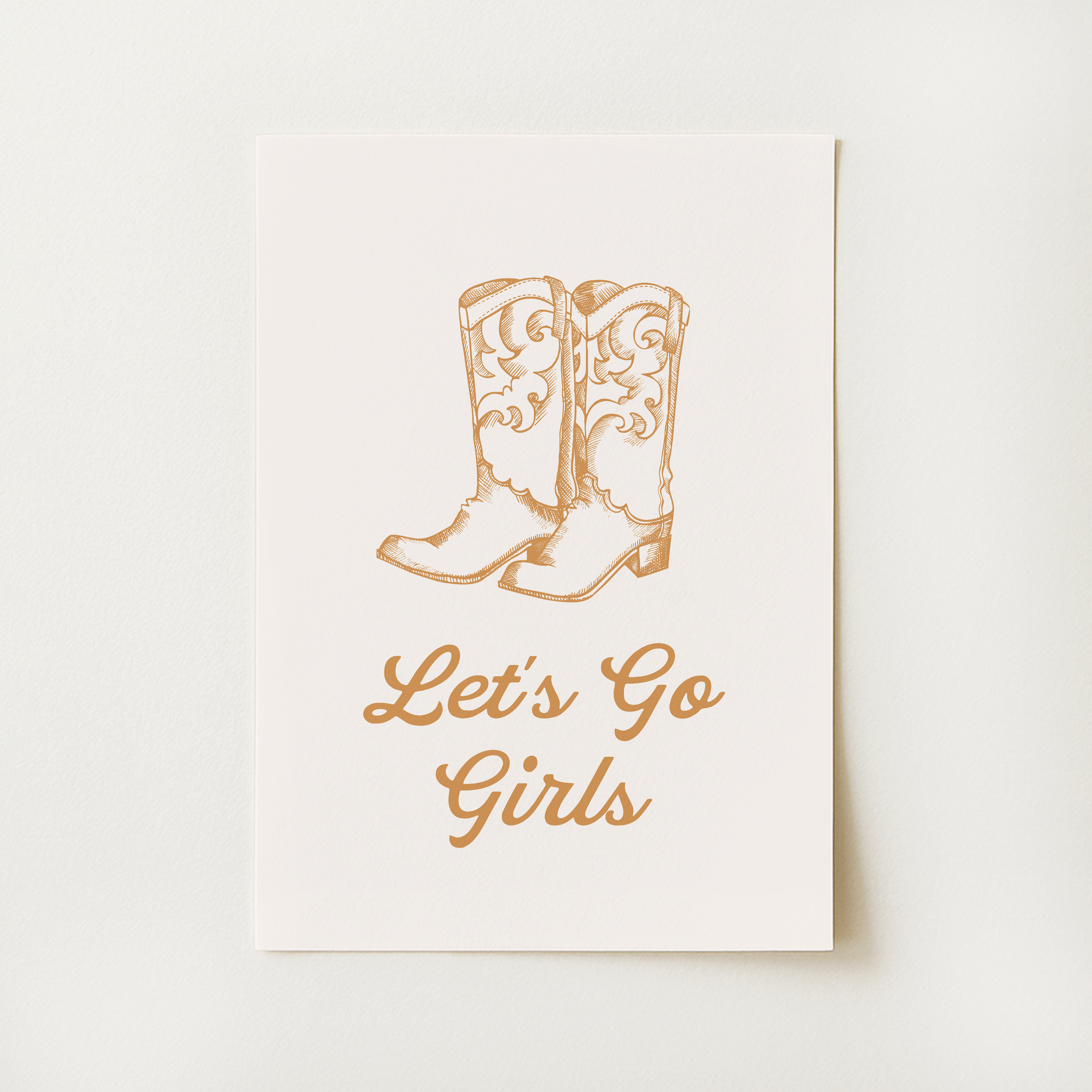 Cowgirl Boots Print