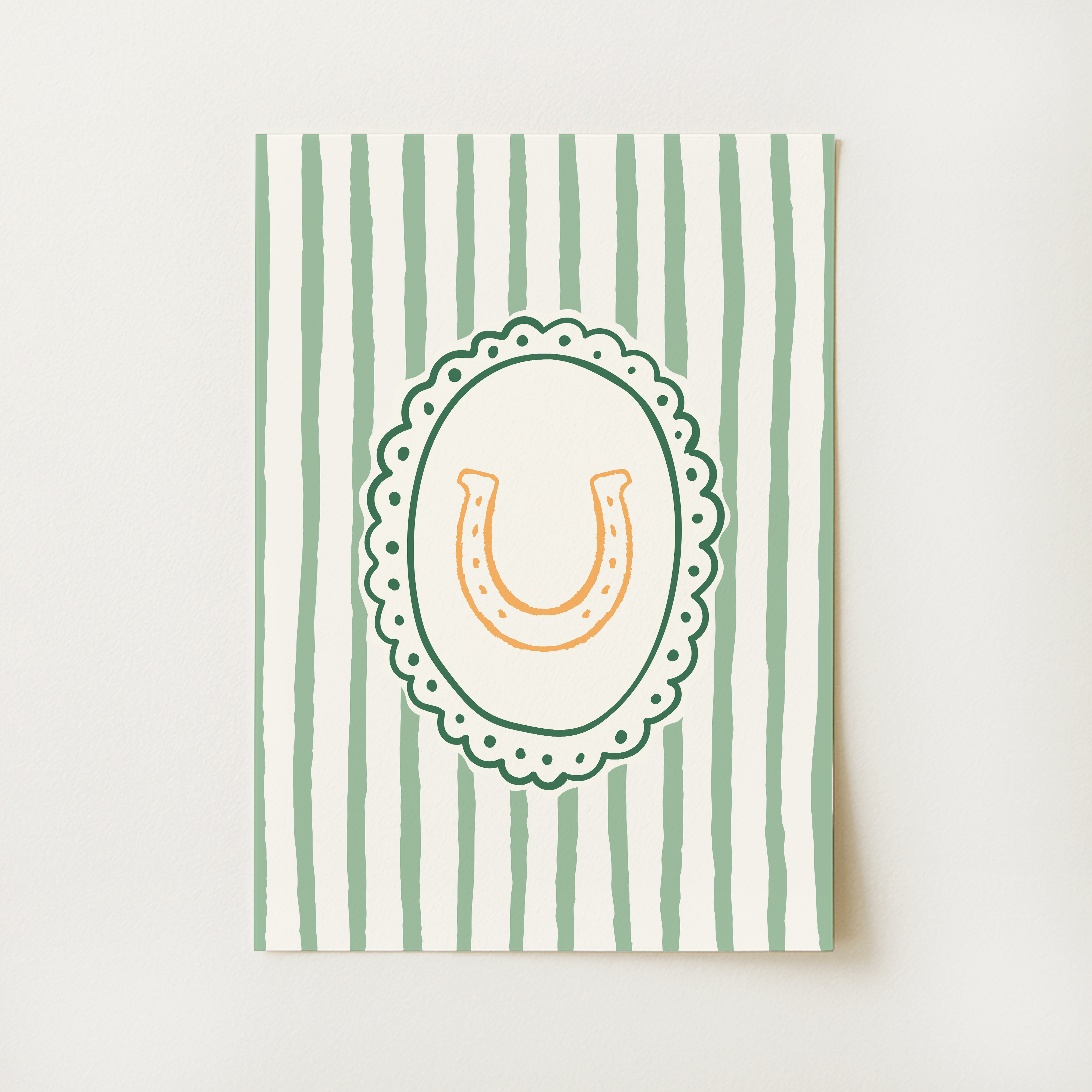 Striped Horseshoe Print