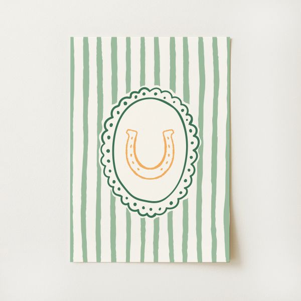 Striped Horseshoe Print