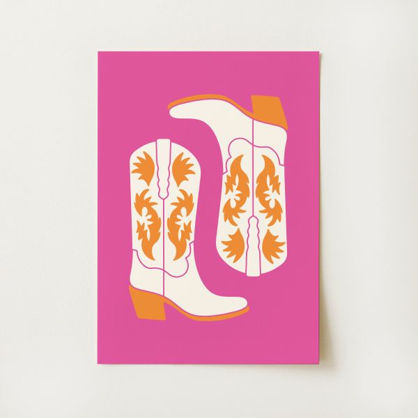 Cowgirl Boots Print