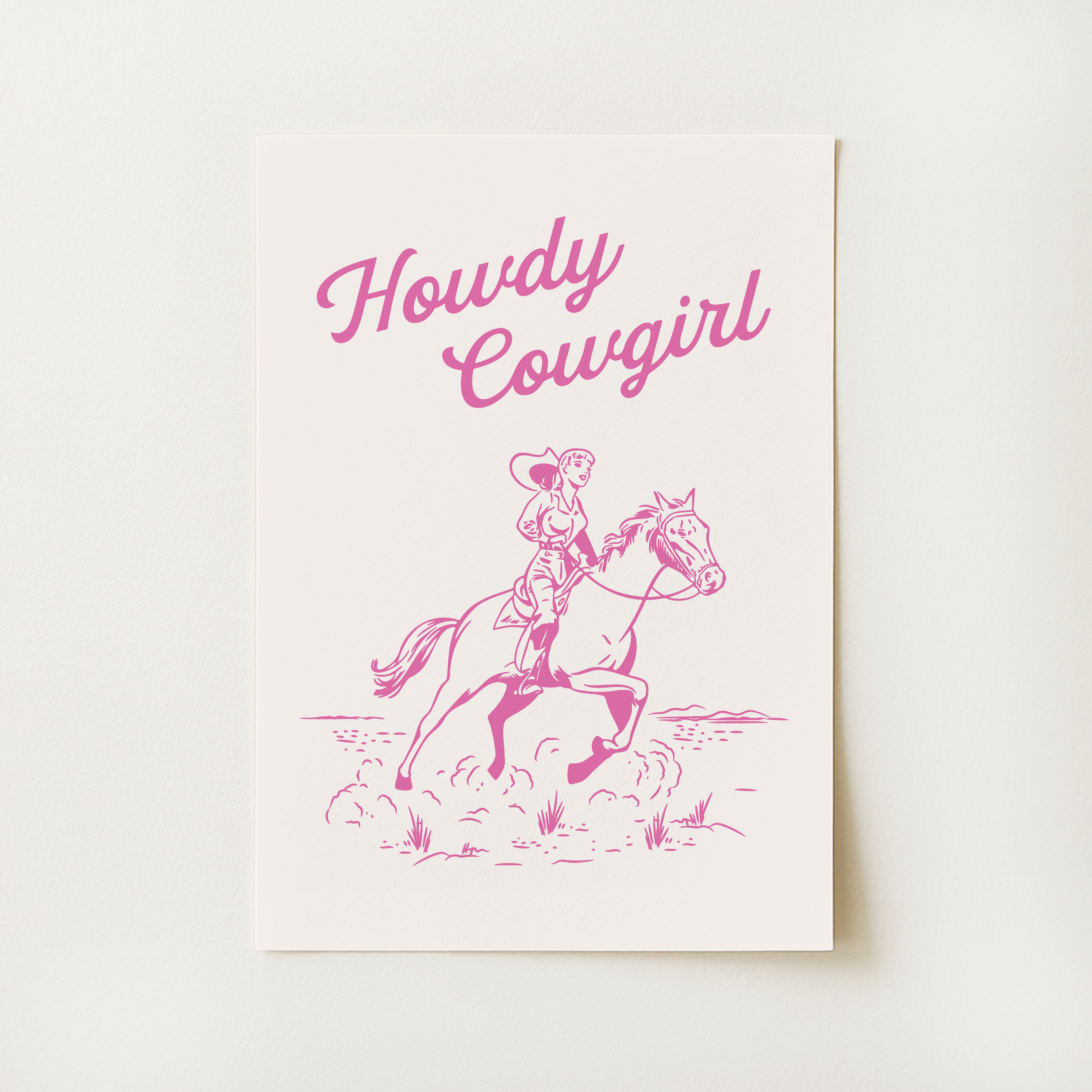 Howdy Cowgirl Print