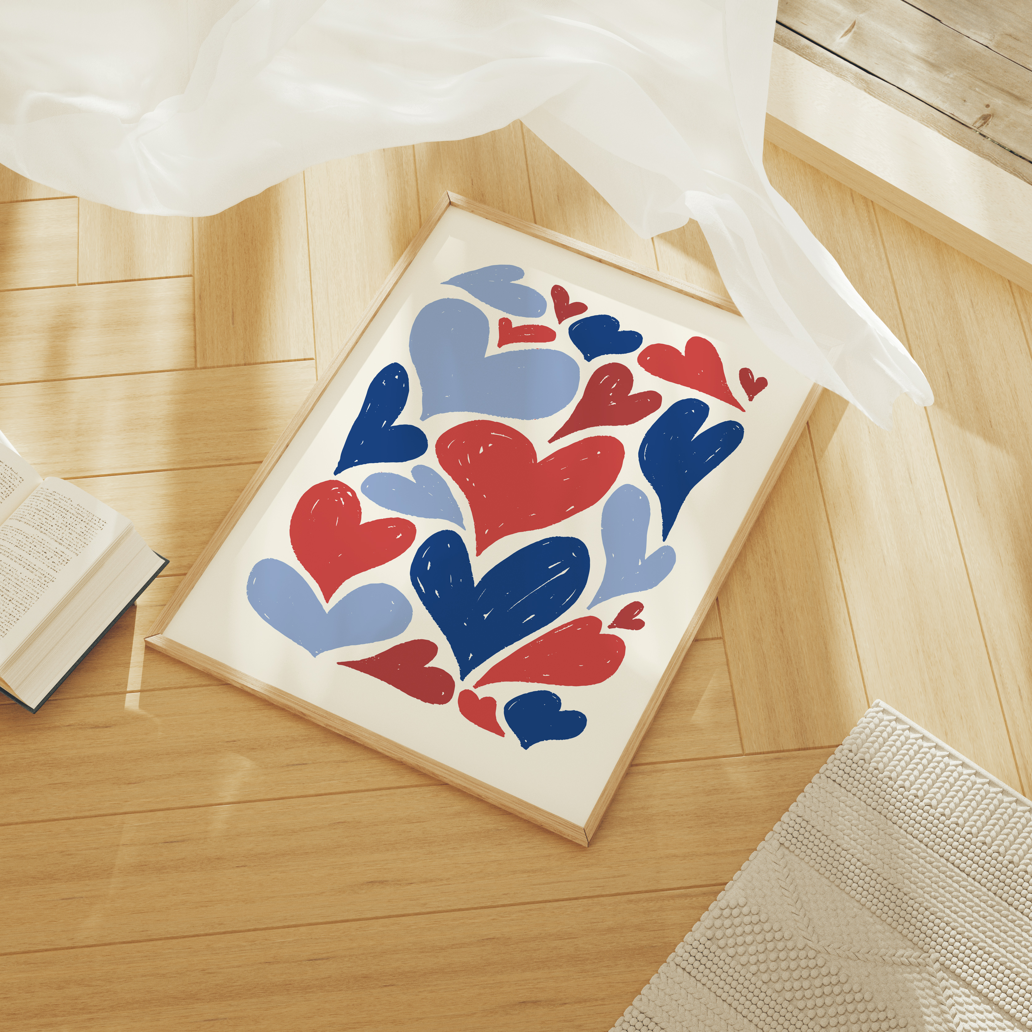 Patriotic Hearts Print - Image 2