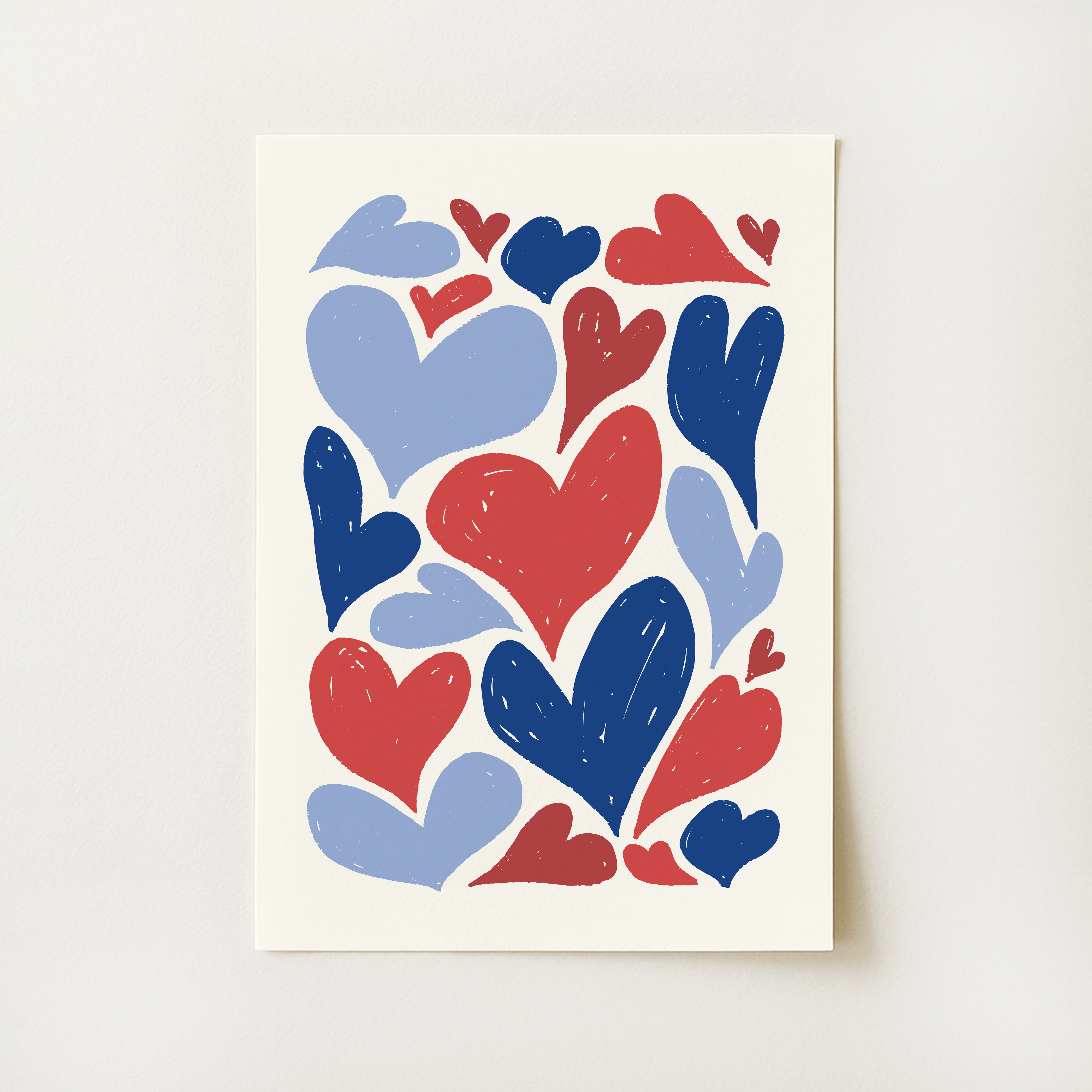 Patriotic Hearts Print