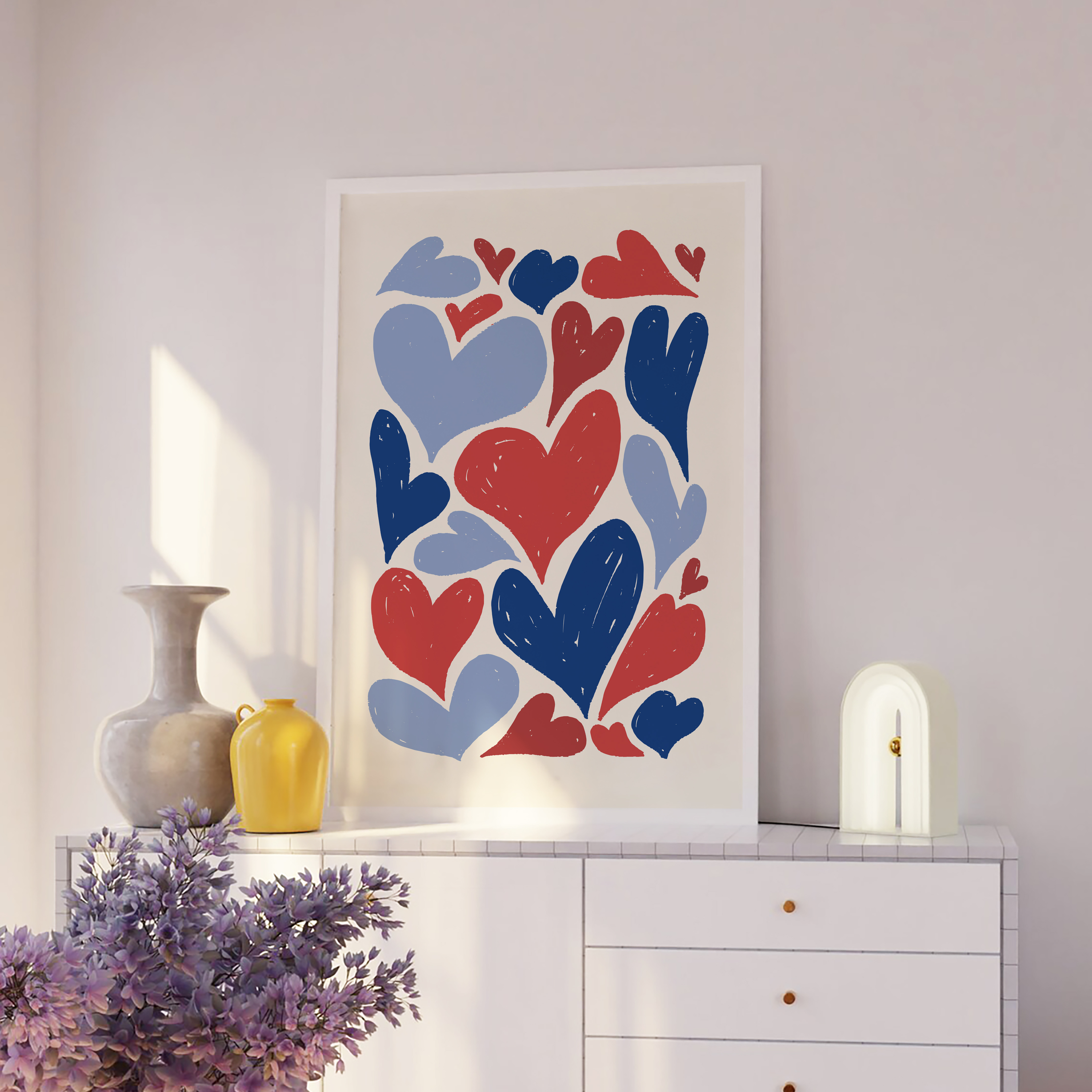 Patriotic Hearts Print - Image 4