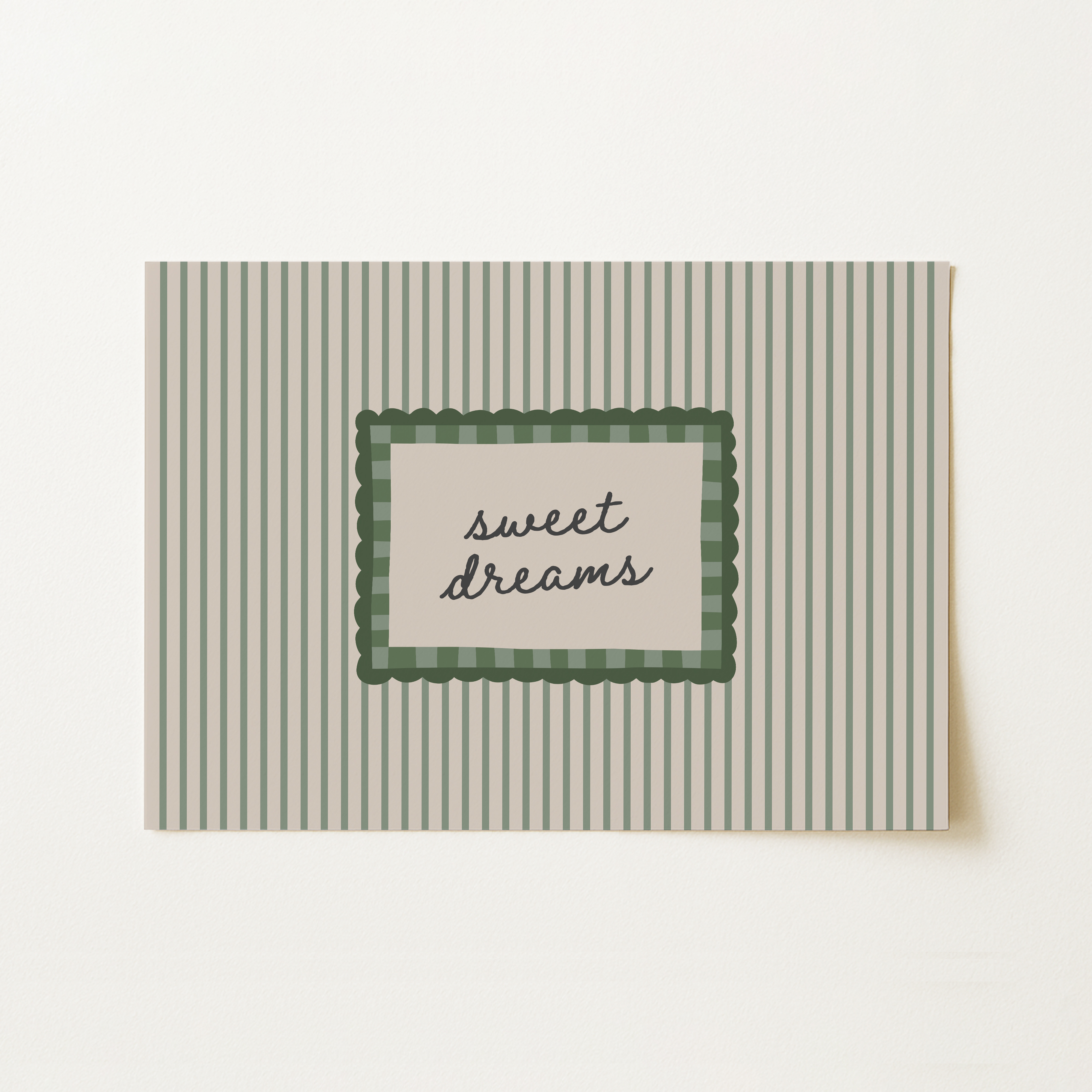 Sweet Dreams Green Print