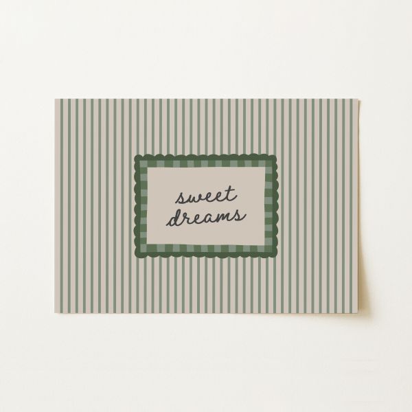 Sweet Dreams Green Print