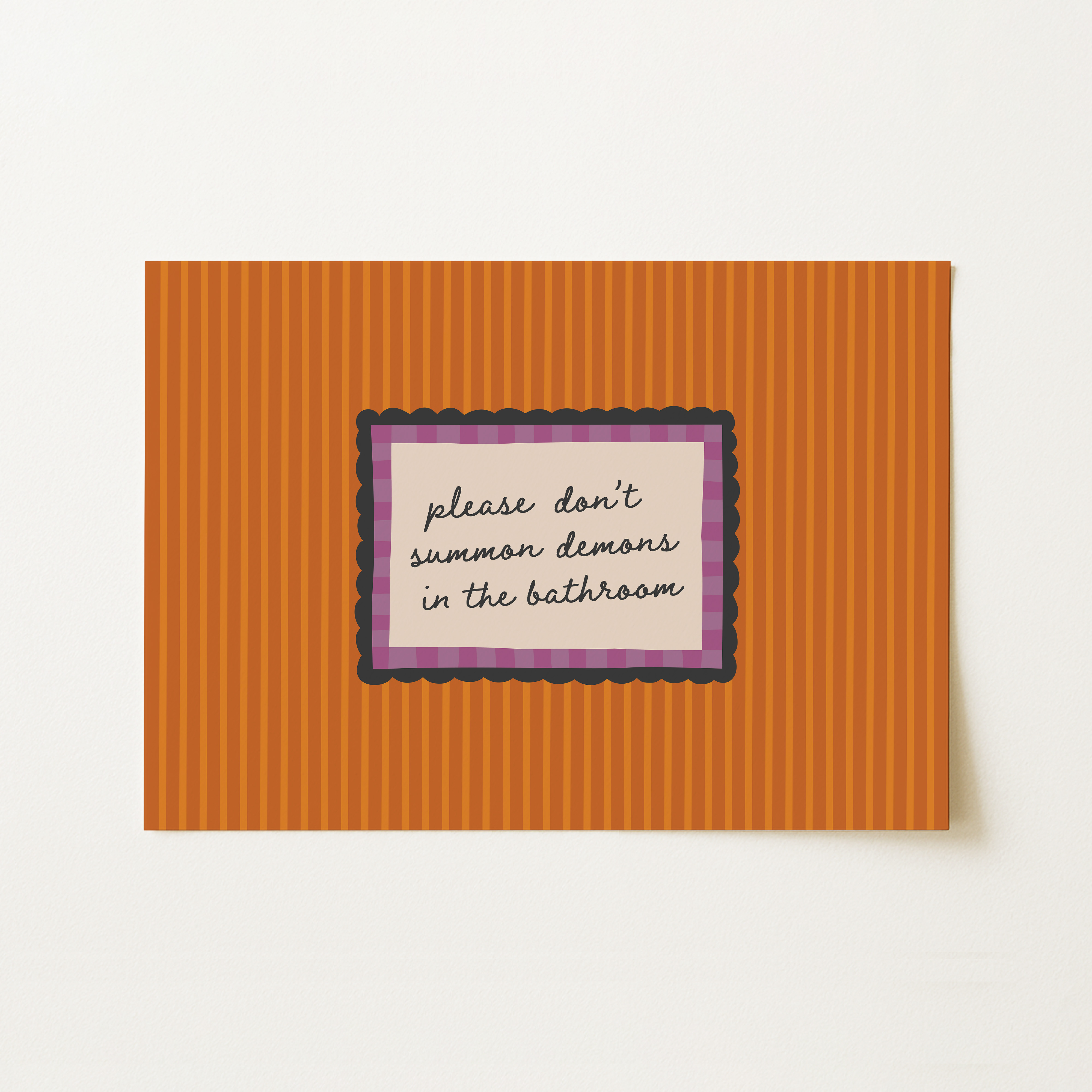 Funny Halloween Bathroom Print