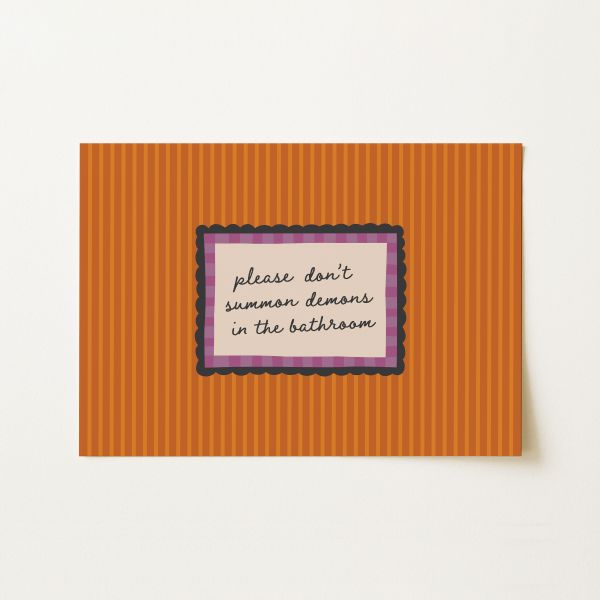 Funny Halloween Bathroom Print