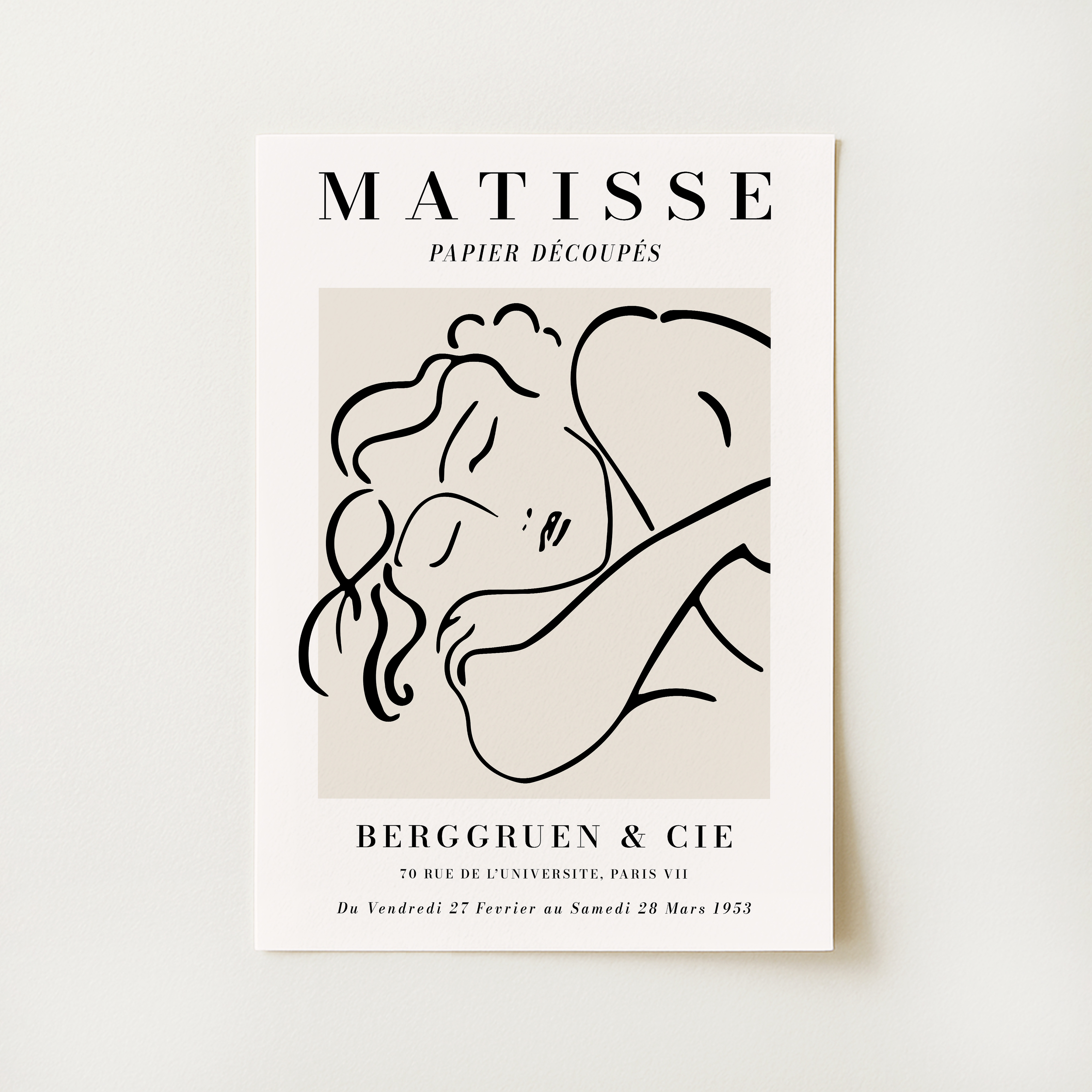 Matisse Woman Sleeping Sketch Exhibition Poster Print