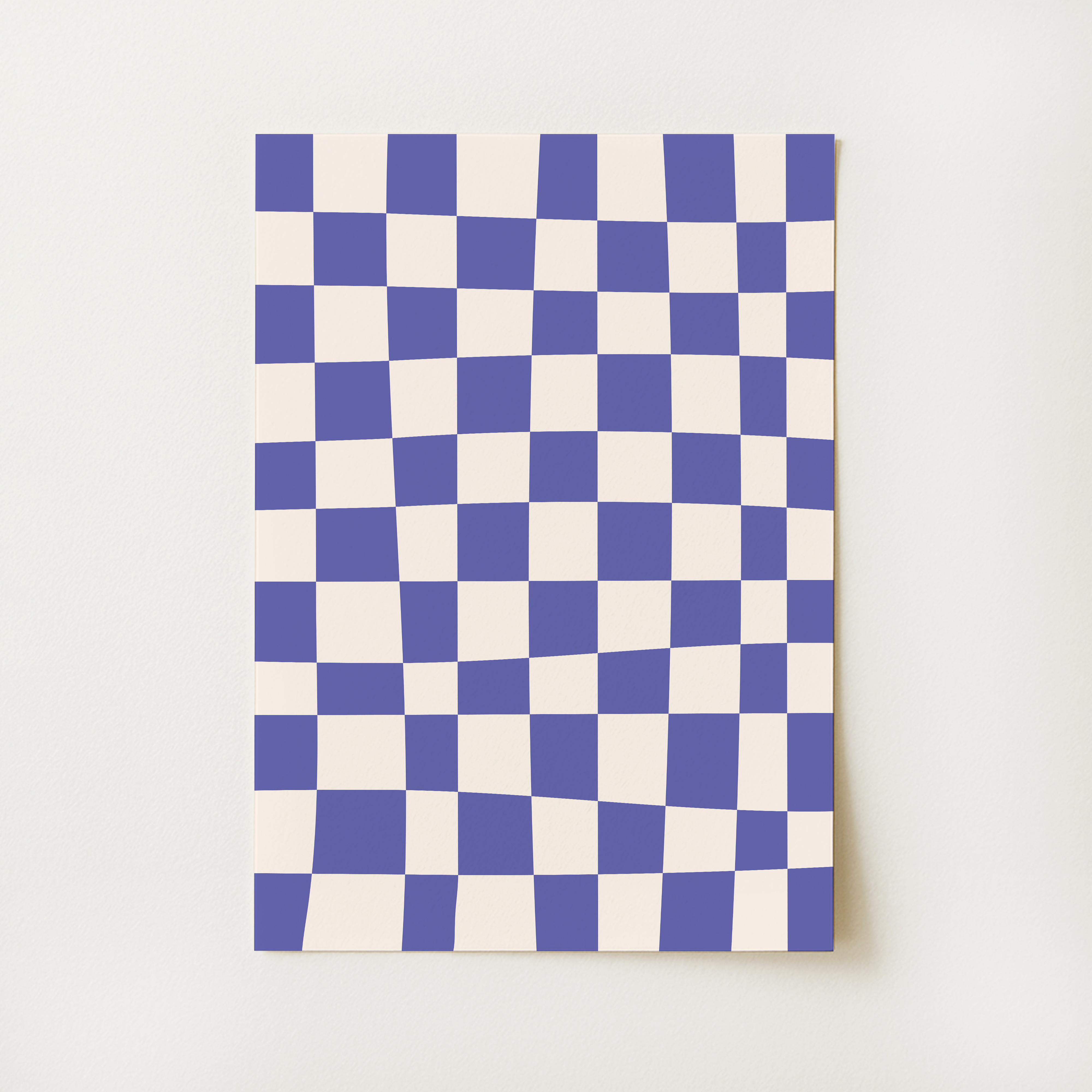 Blue and White Abstract Print