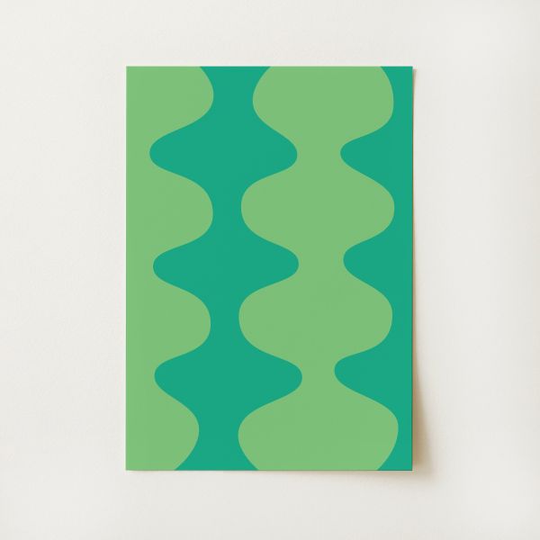Green Abstract Print