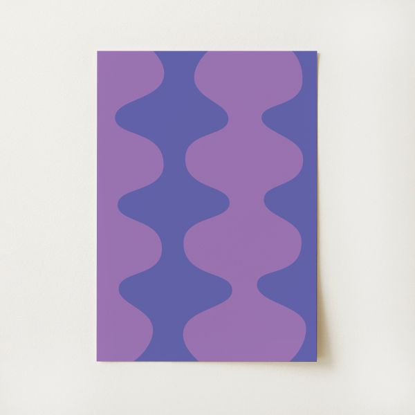 Blue Purple Abstract Print