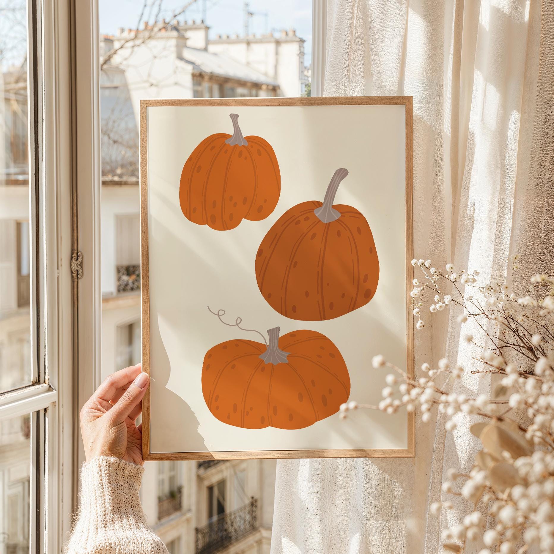 3 Pumpkins Print - Image 2