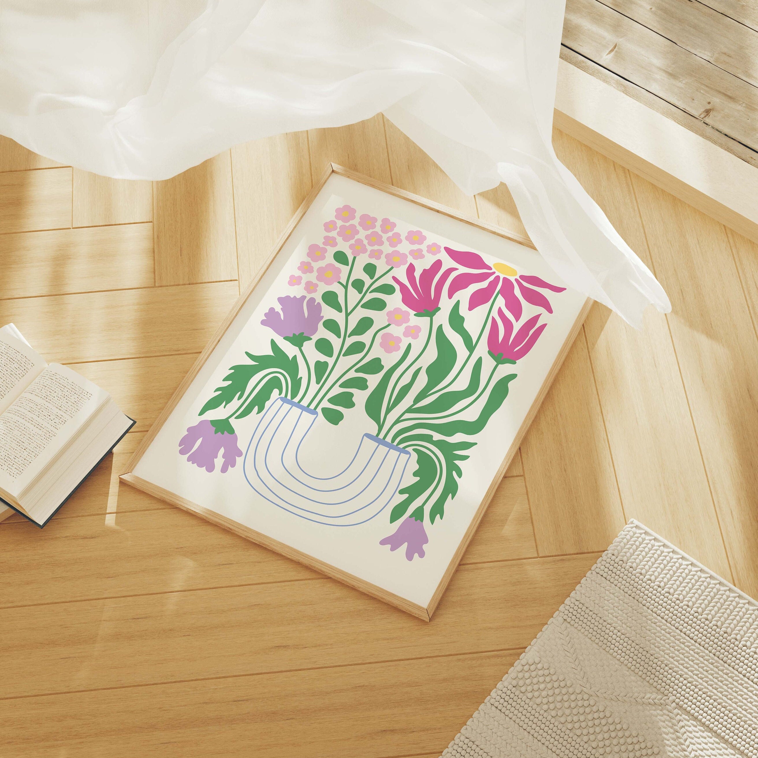 Abstract Floral Print - Image 2