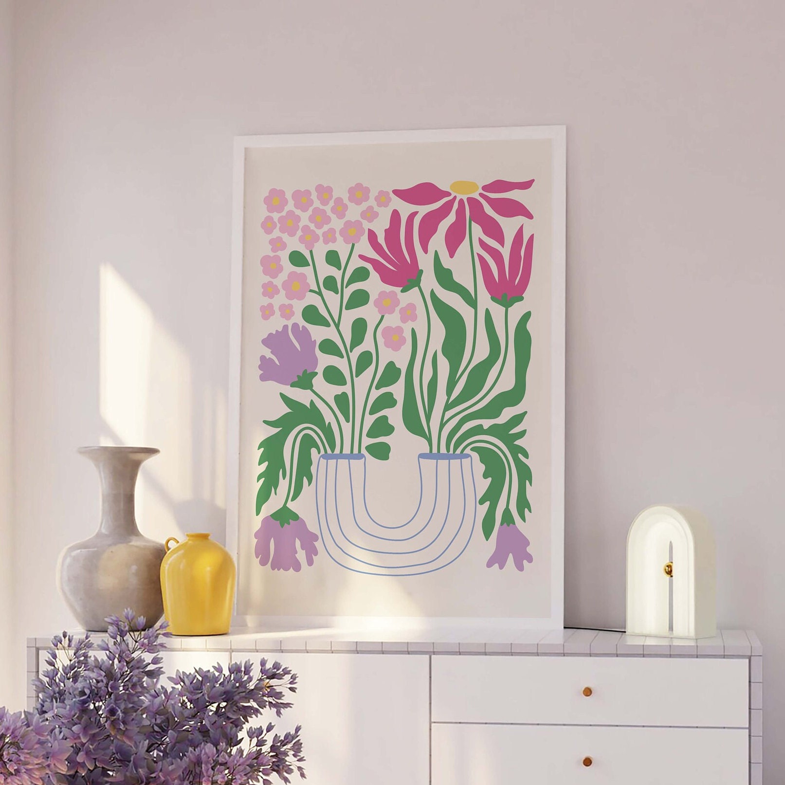 Abstract Floral Print - Image 4