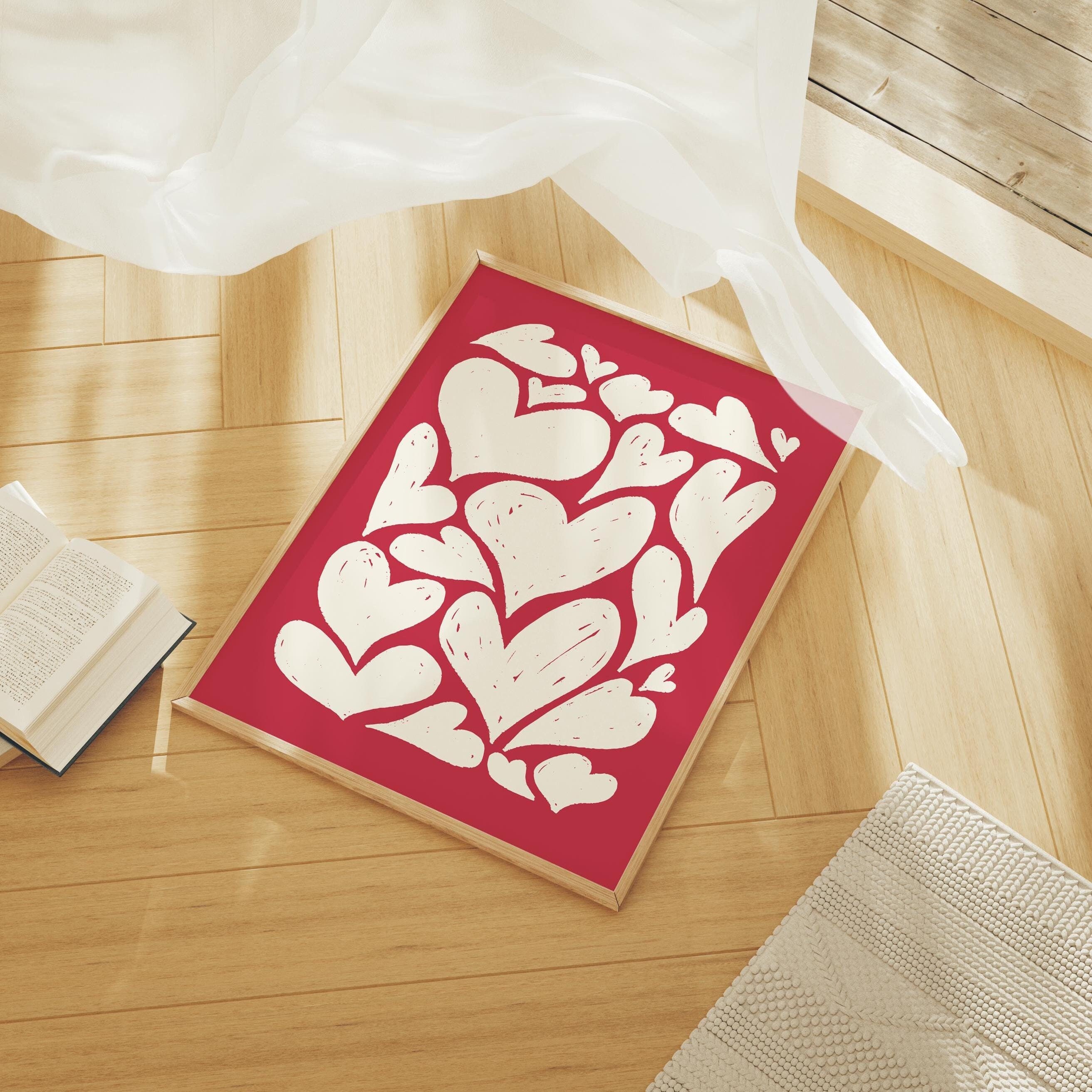 Abstract Hearts Print - Image 2