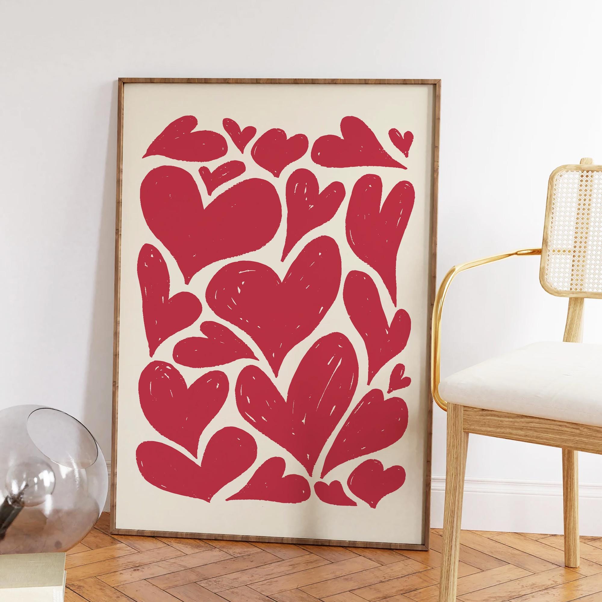 Abstract Hearts Print - Image 5