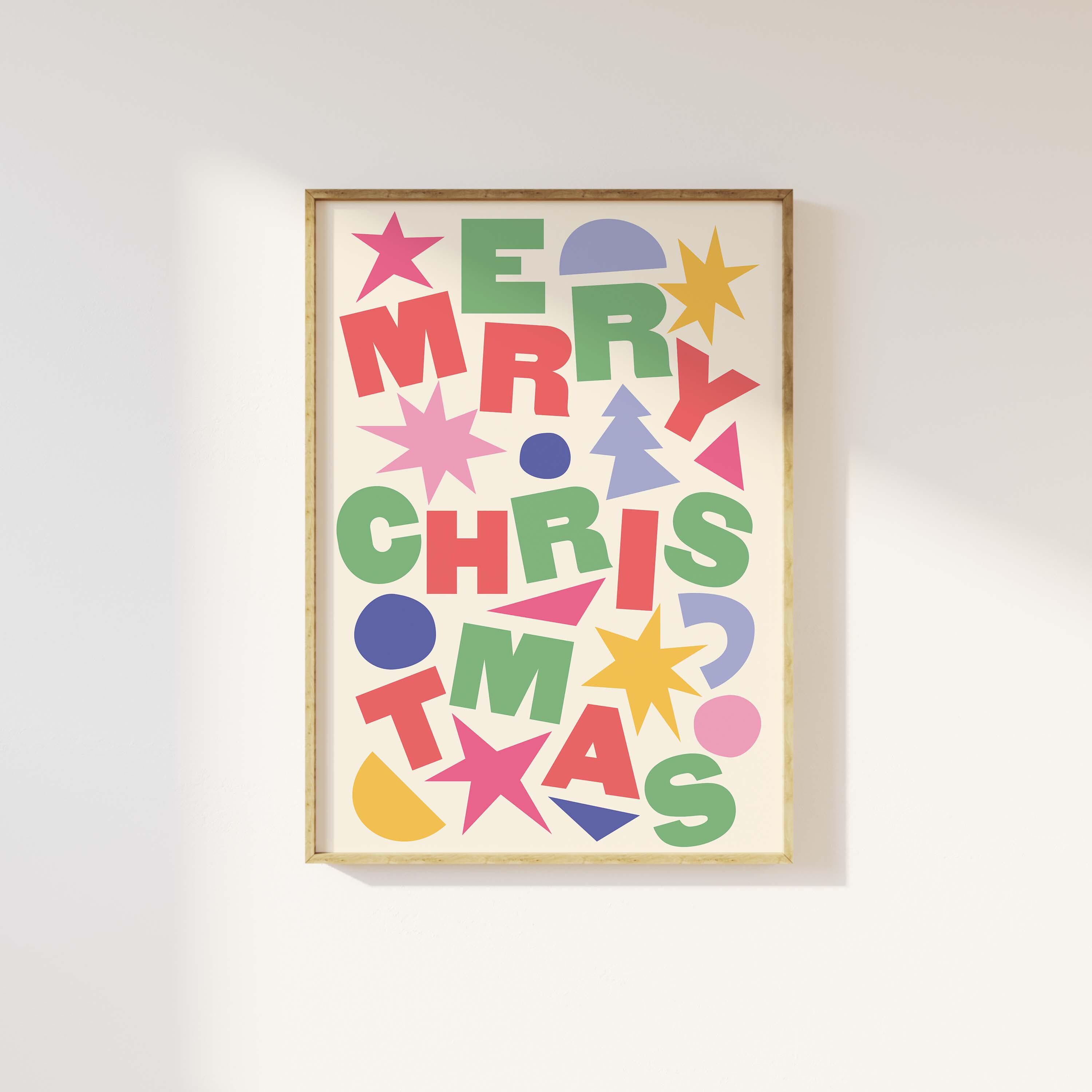 Abstract Merry Christmas Print - Image 4