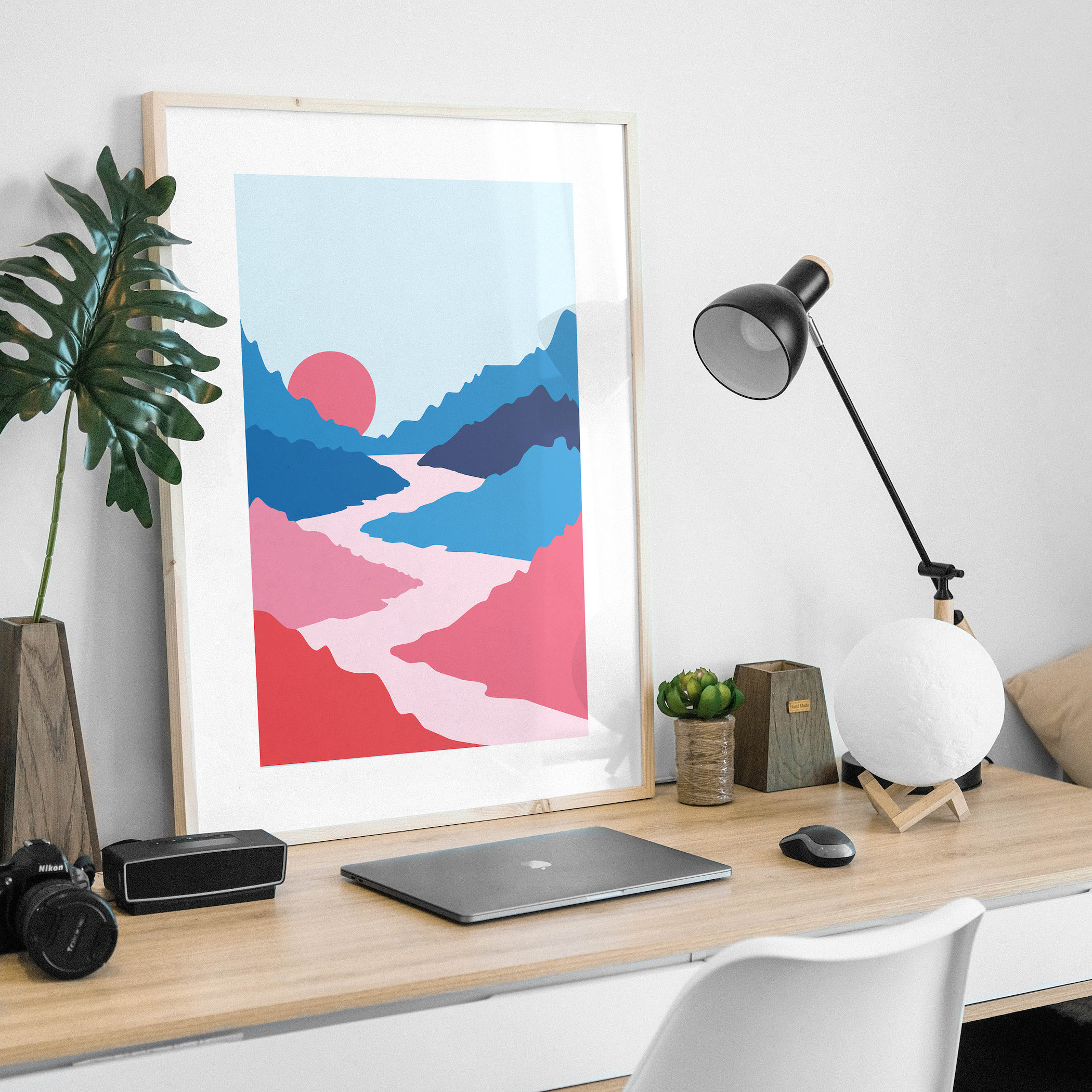 Abstract Mountain Landscape Print - Image 3