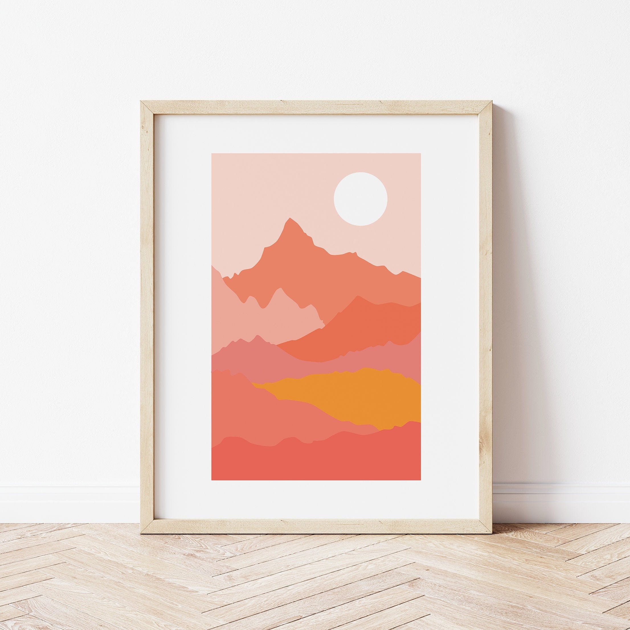 Abstract Mountain Landscape Print - Image 2