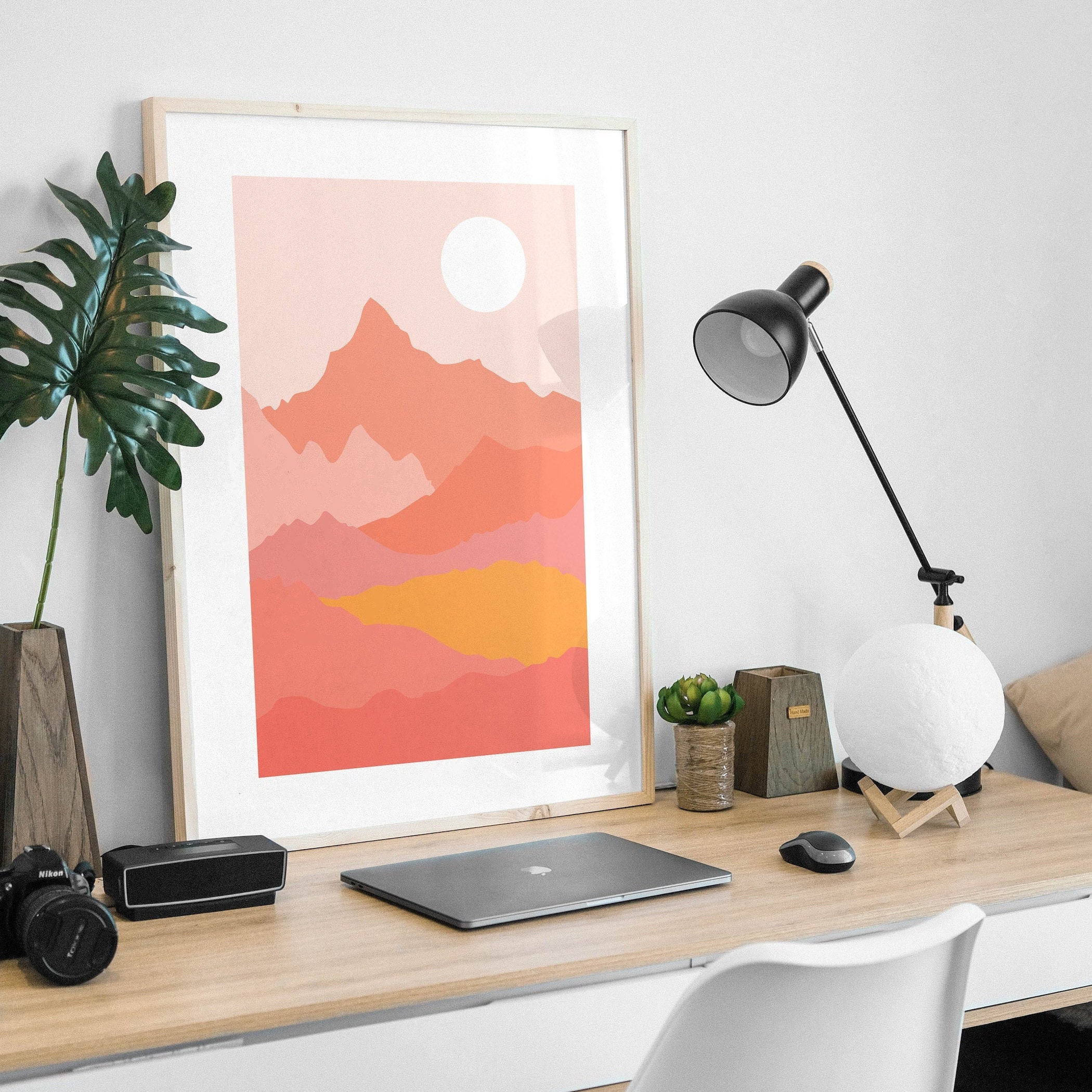 Abstract Mountain Landscape Print - Image 3