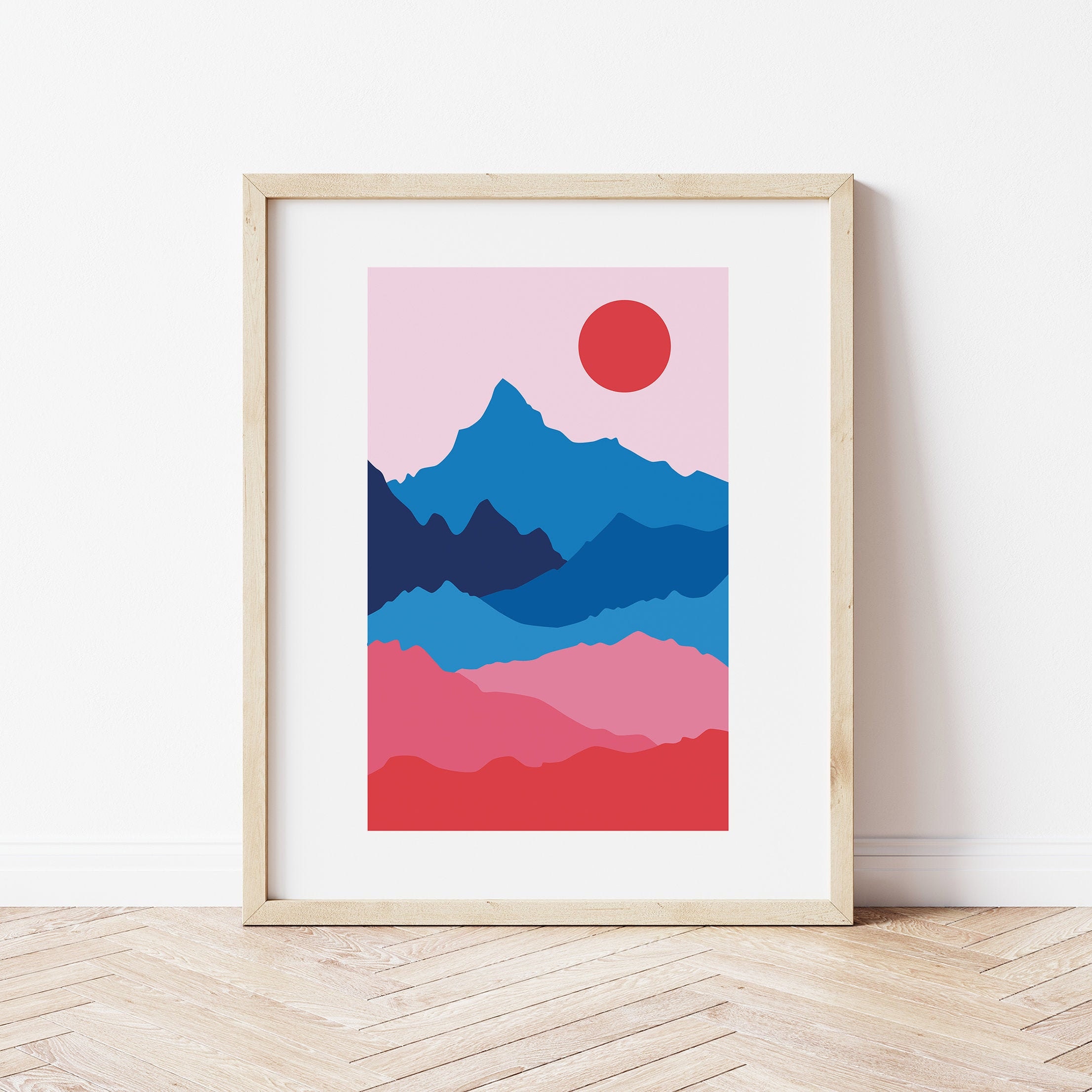 Abstract Mountain Landscape Print - Image 2