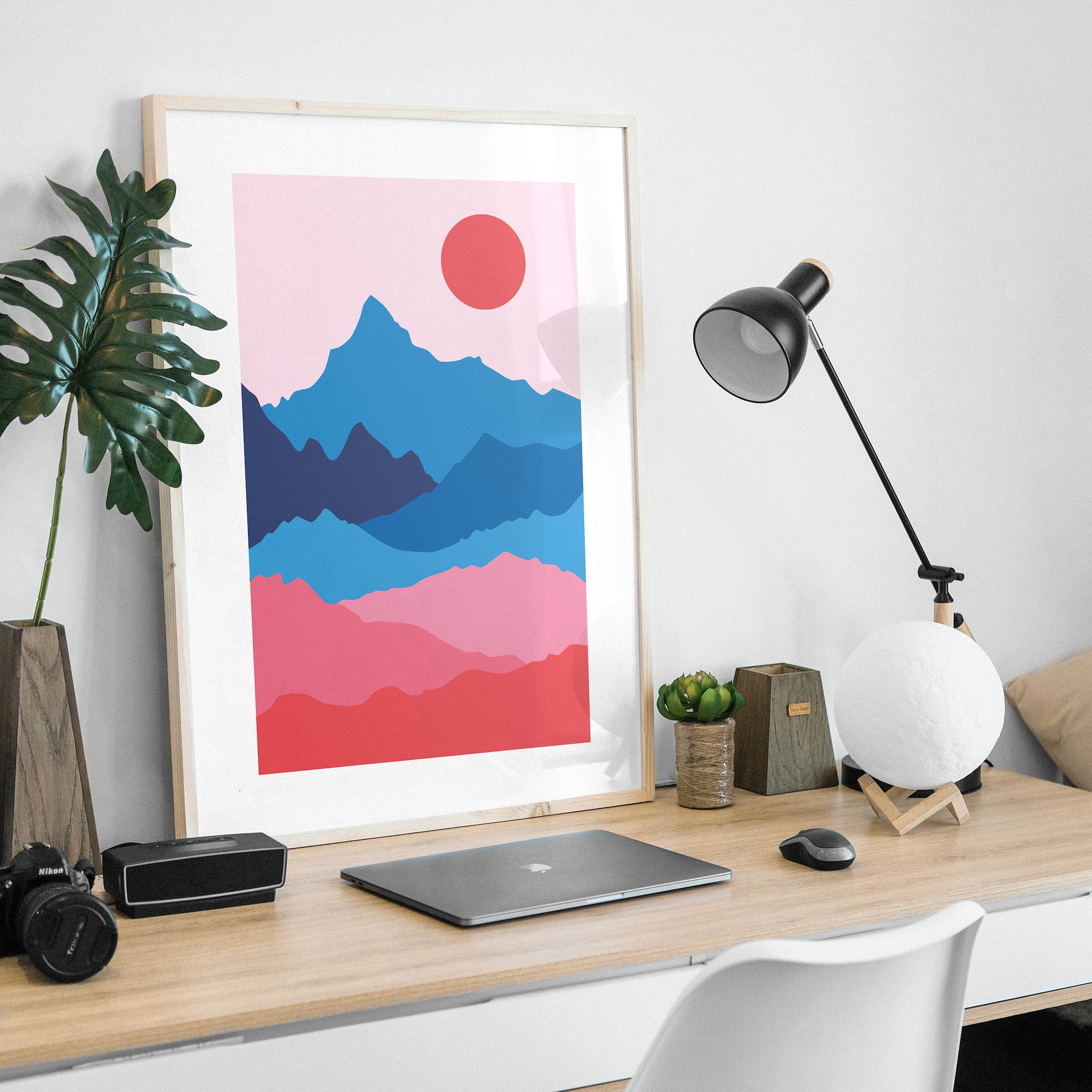 Abstract Mountain Landscape Print - Image 3