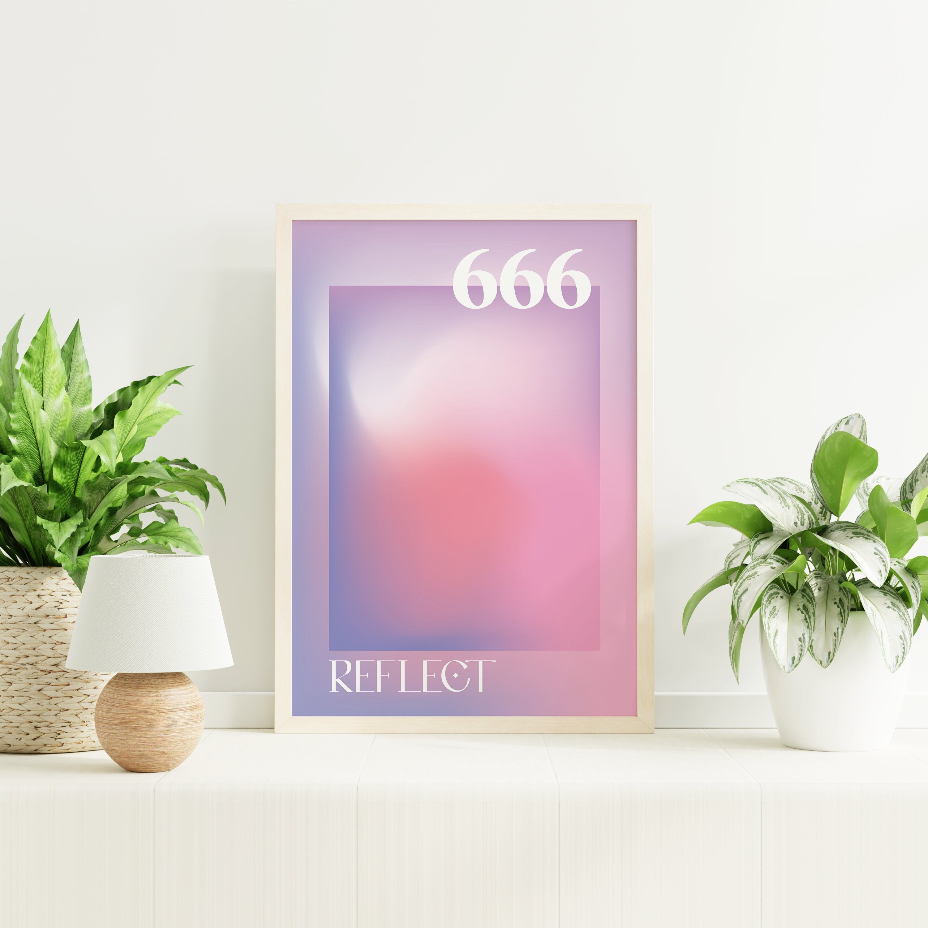 Angel Number 666 Reflect Print - Image 2