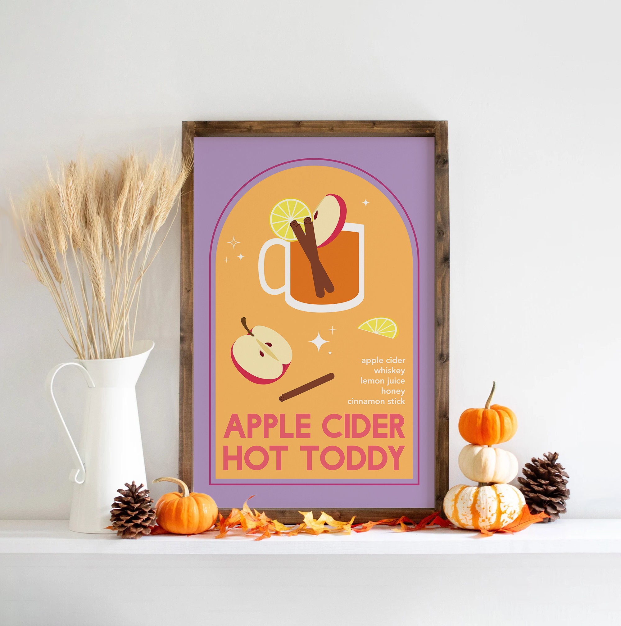 Apple Cider Hot Toddy Cocktail Print
