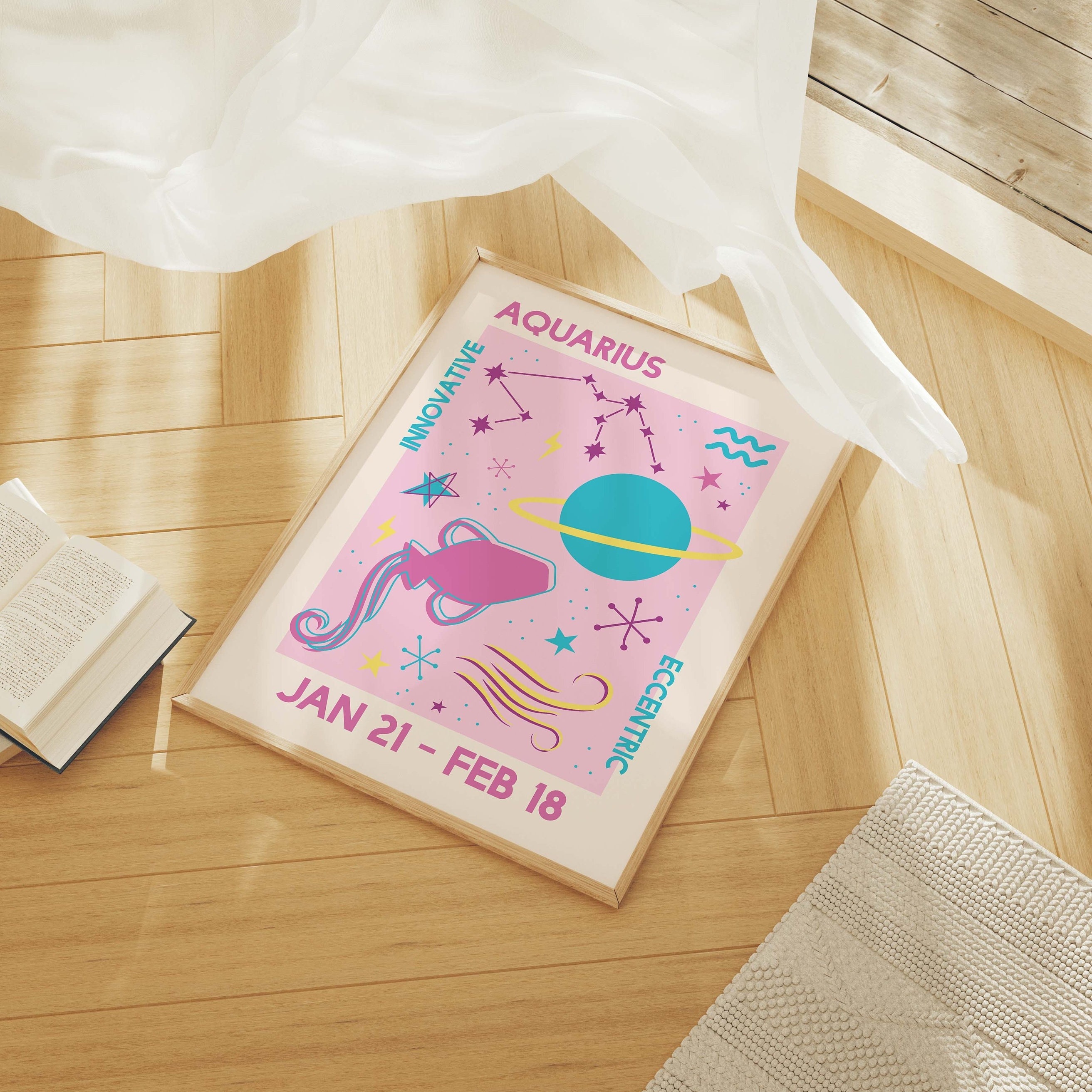 Aquarius Zodiac Print - Image 4