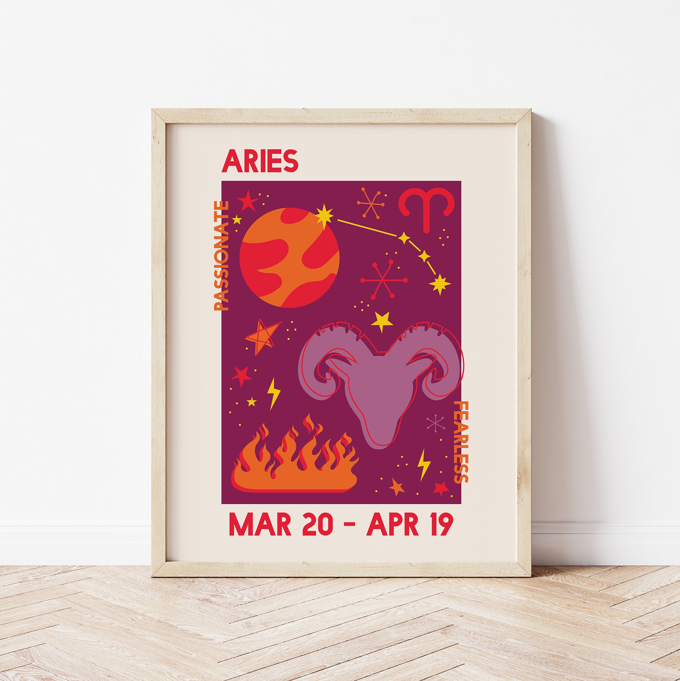 Aries Zodiac Print - Image 3