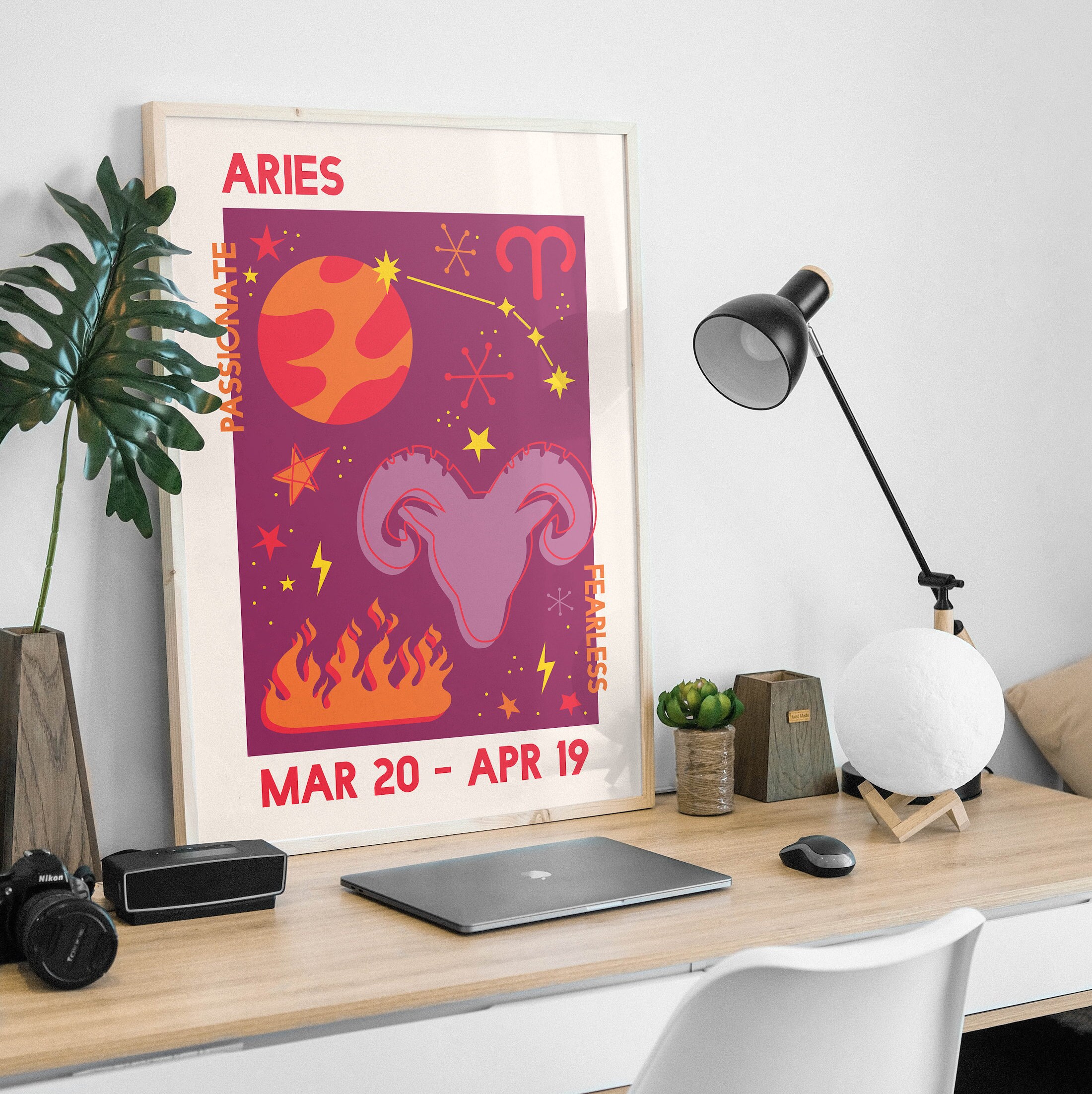 Aries Zodiac Print - Image 4