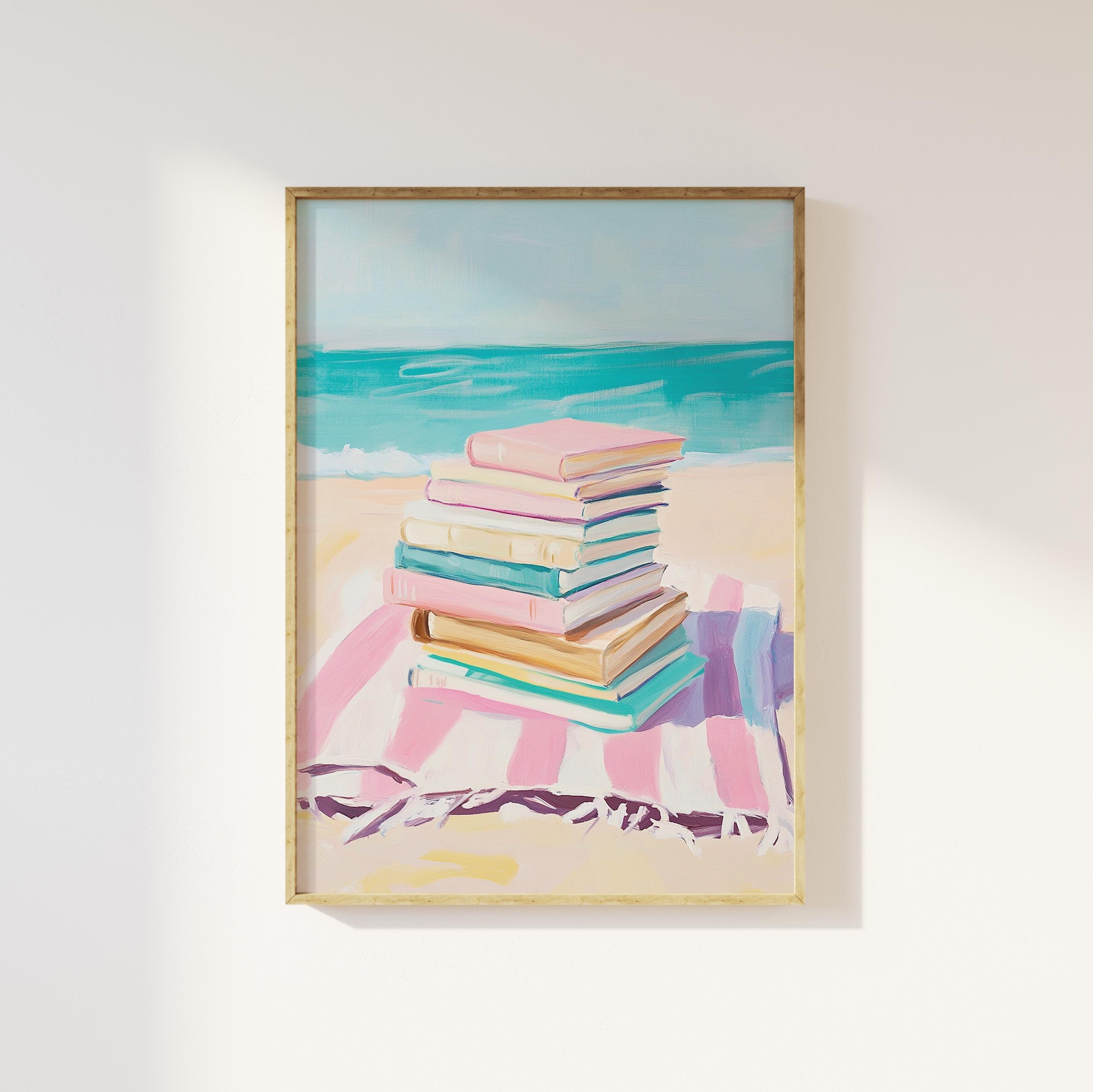 Beach Bookstack Print - Image 2