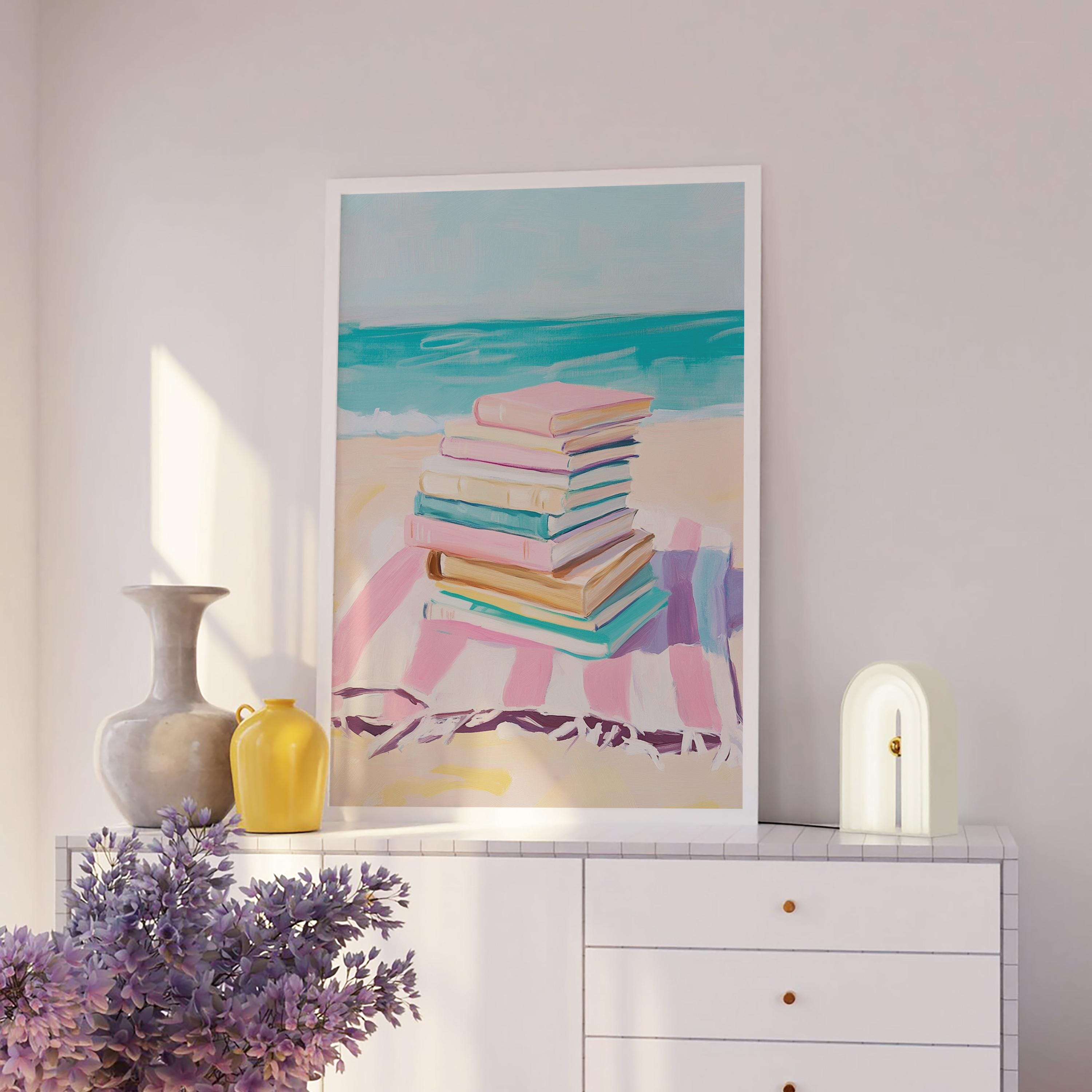 Beach Bookstack Print - Image 3