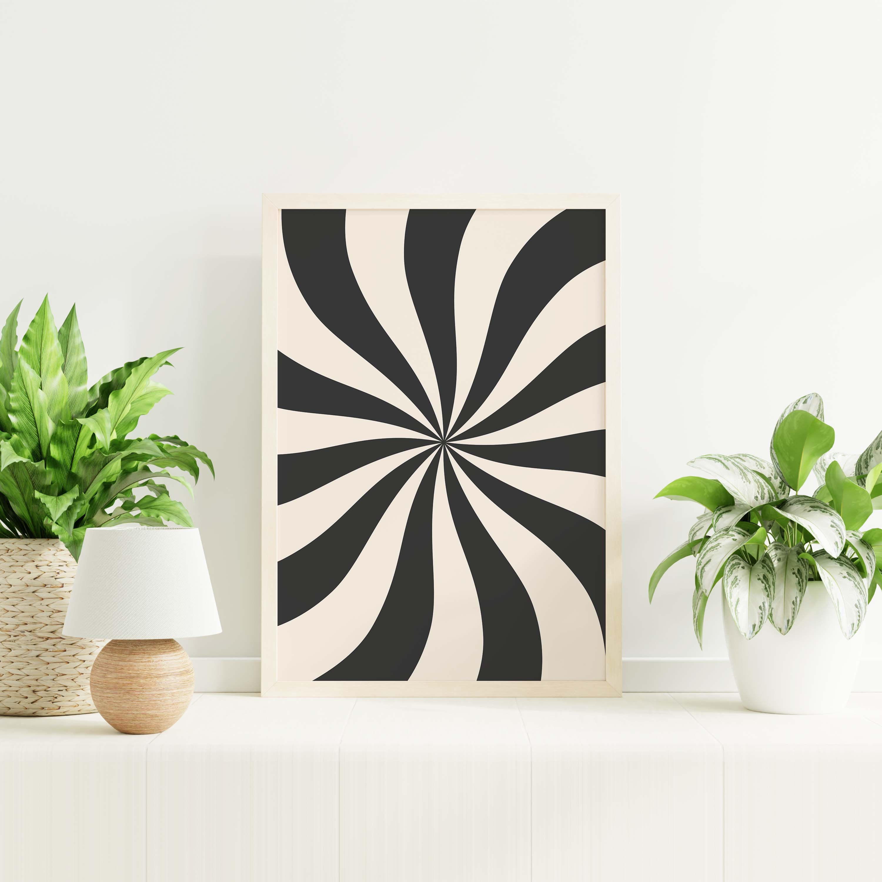 Black and White Abstract Print - Image 3