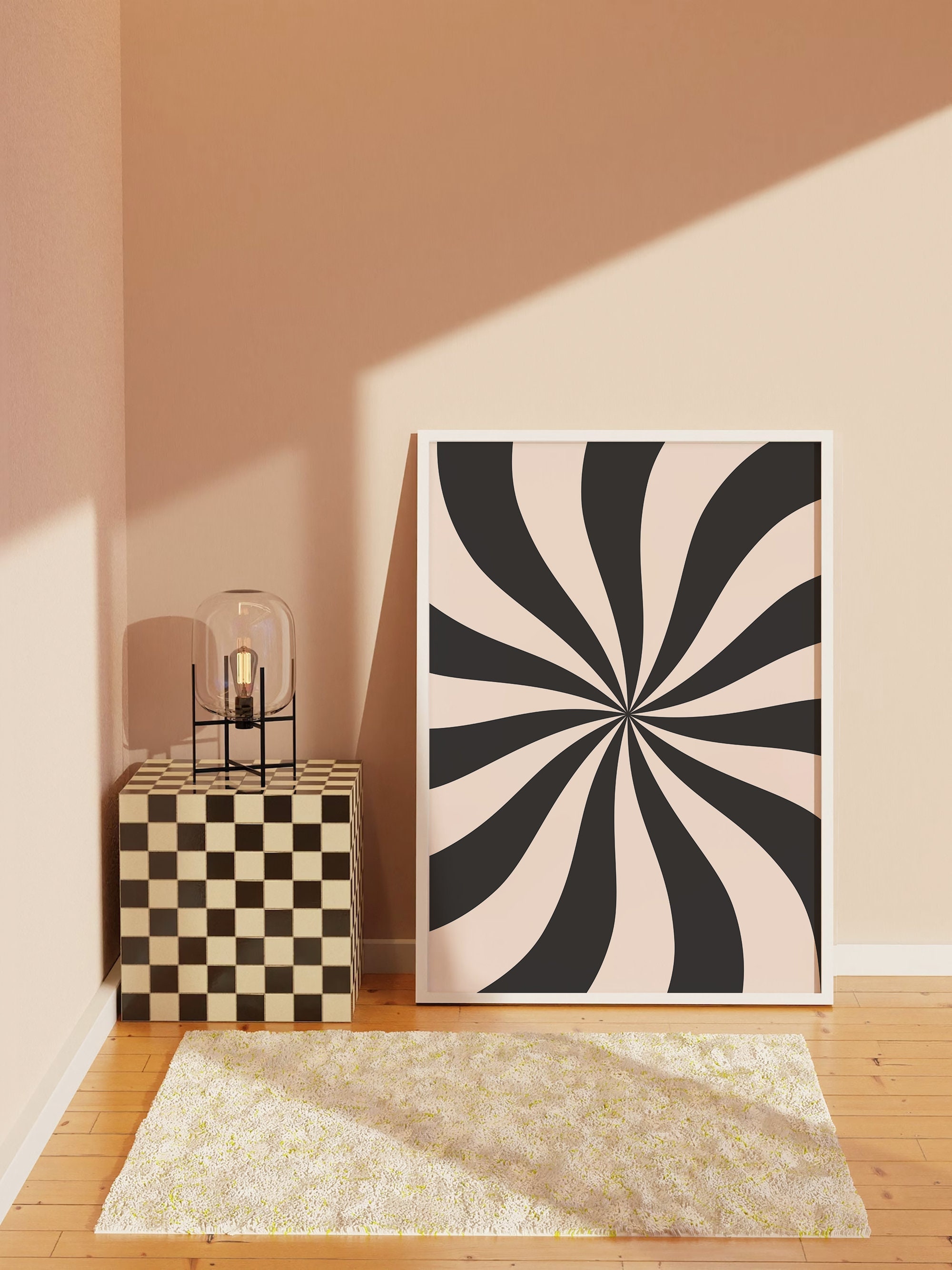 Black and White Abstract Print - Image 5