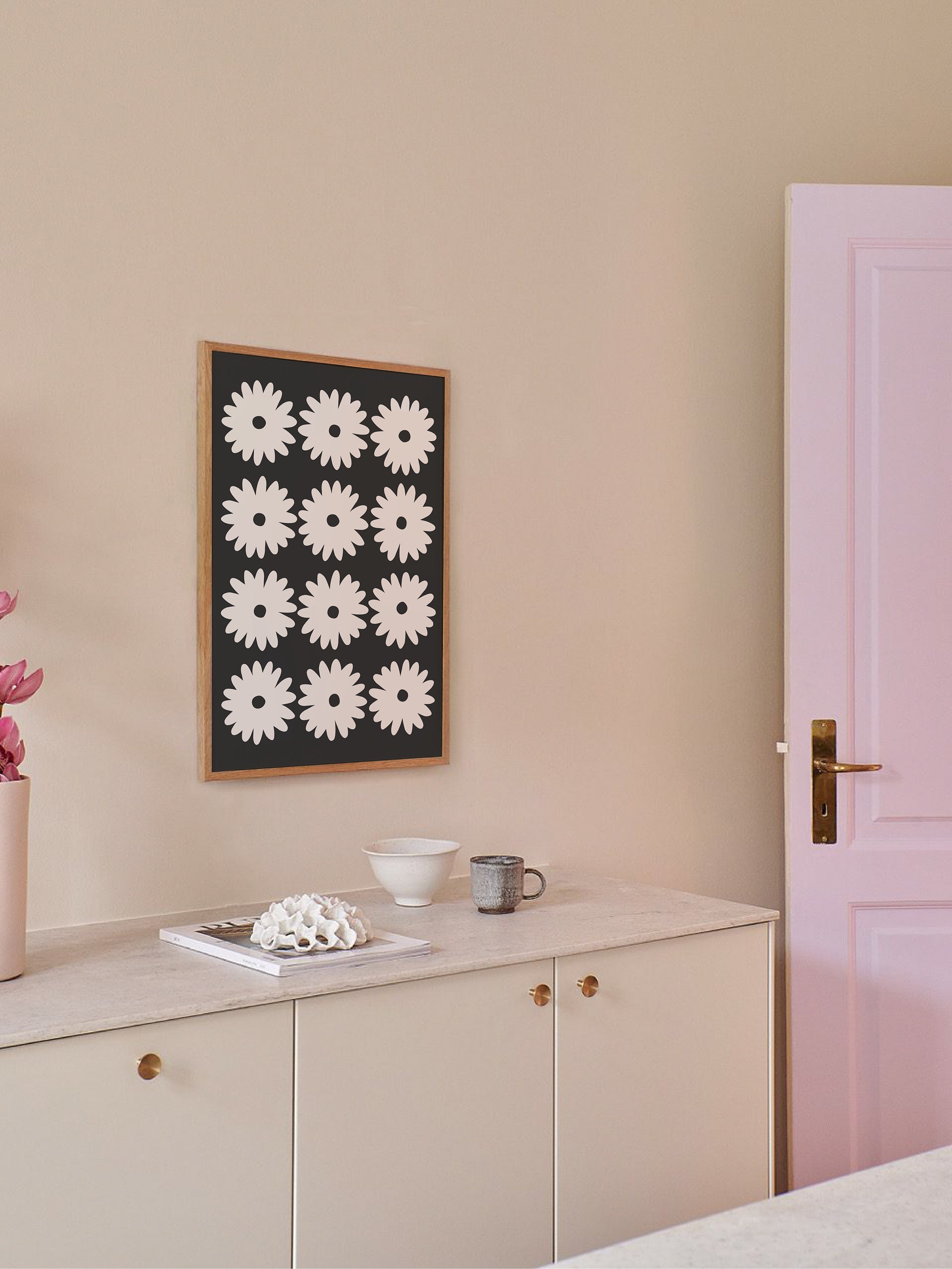 Black and White Daisy Print - Image 4
