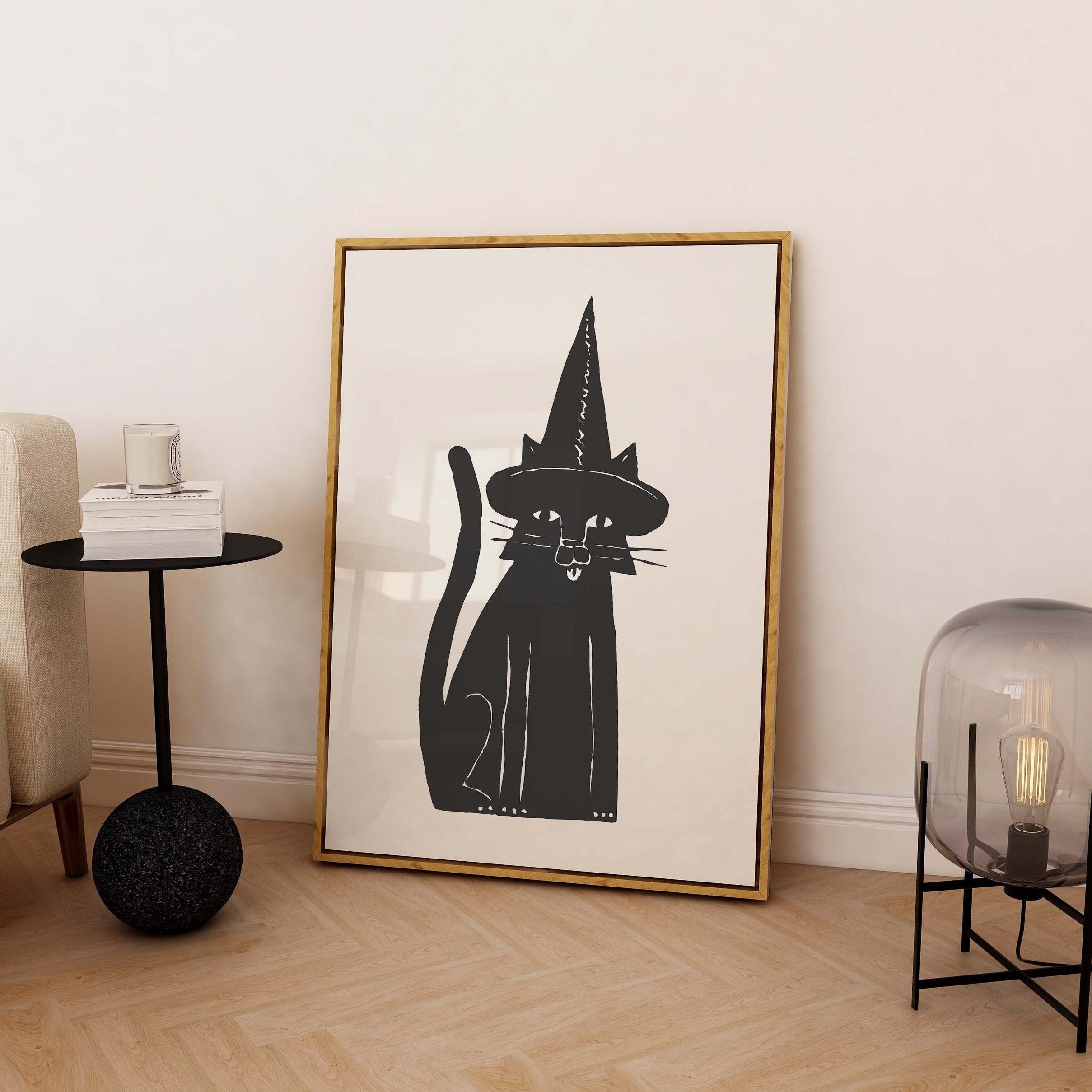 Black Cat Print